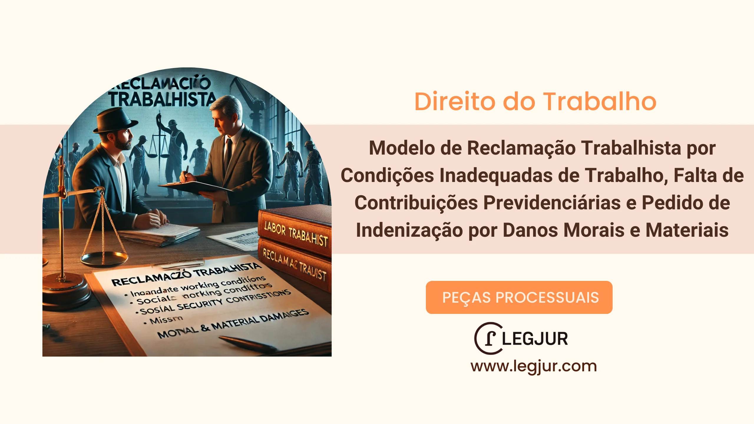 Modelo de Reclamação Trabalhista por Condições Inadequadas de Trabalho, Falta de Contribuições Previdenciárias e Pedido de Indenização por Danos Morais e Materiais