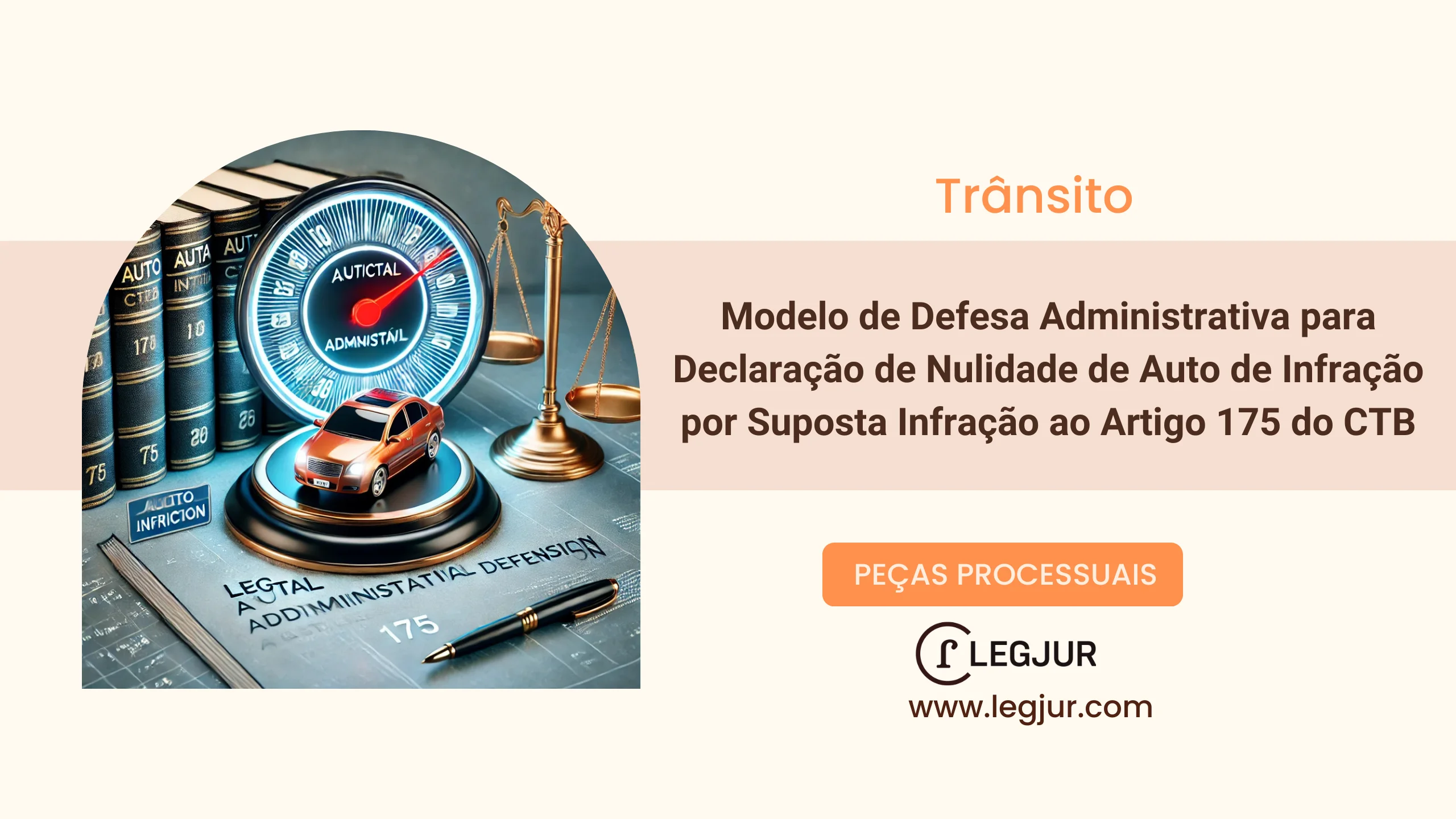 Modelo de Defesa Administrativa para Declaração de Nulidade de Auto de Infração por Suposta Infração ao Artigo 175 do CTB