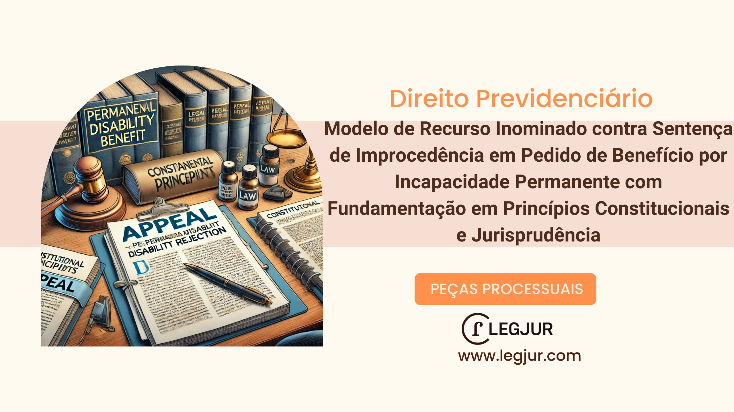 Modelo de Recurso Inominado contra Sentença de Improcedência em Pedido de Benefício por Incapacidade Permanente com Fundamentação em Princípios Constitucionais e Jurisprudência