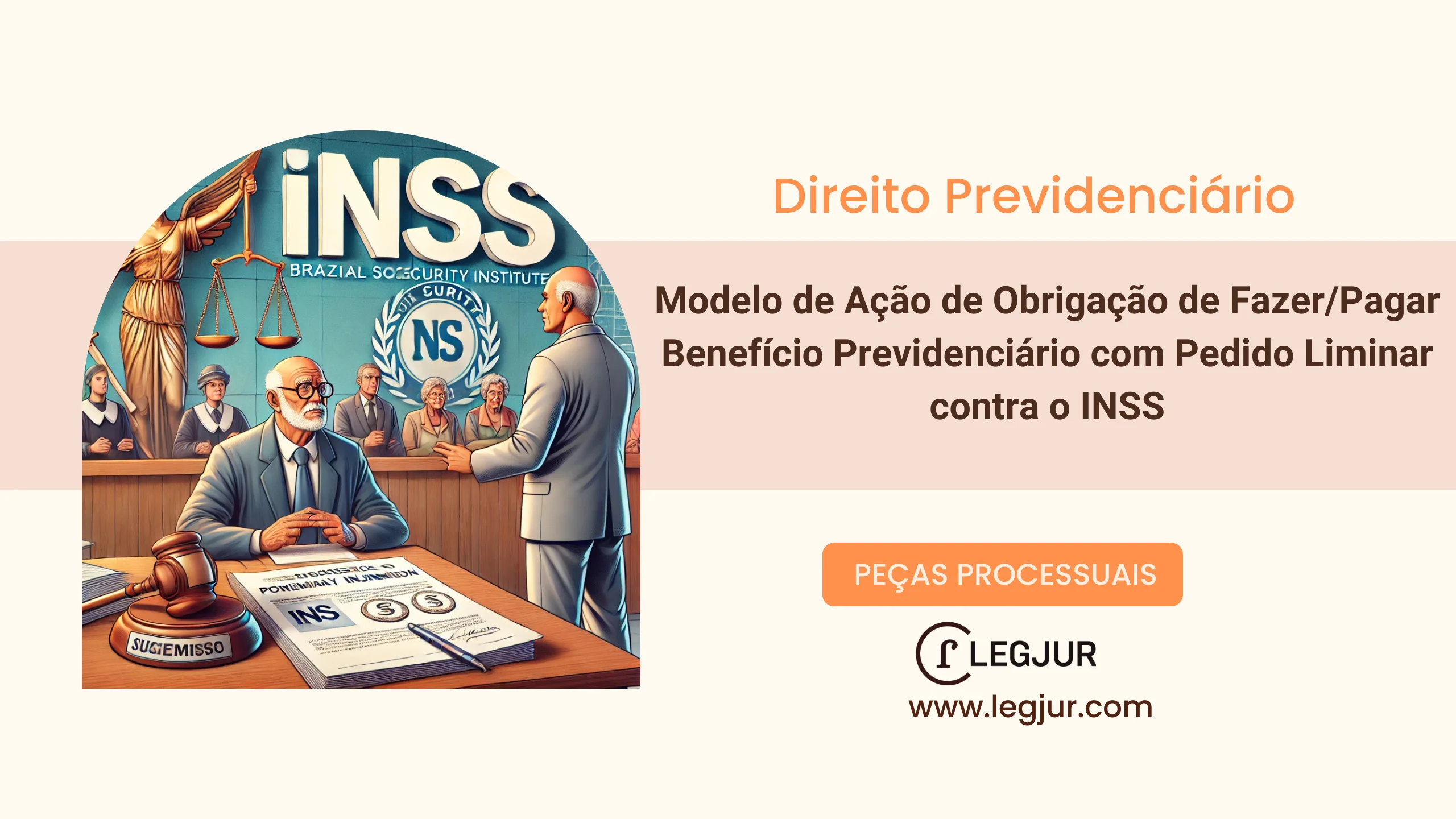 Modelo de Ação de Obrigação de Fazer/Pagar Benefício Previdenciário com Pedido Liminar contra o INSS