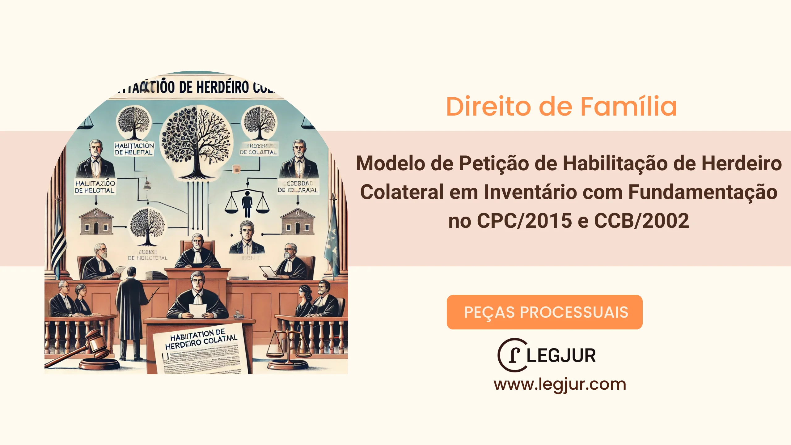 Modelo de Petição de Habilitação de Herdeiro Colateral em Inventário com Fundamentação no CPC/2015 e CCB/2002