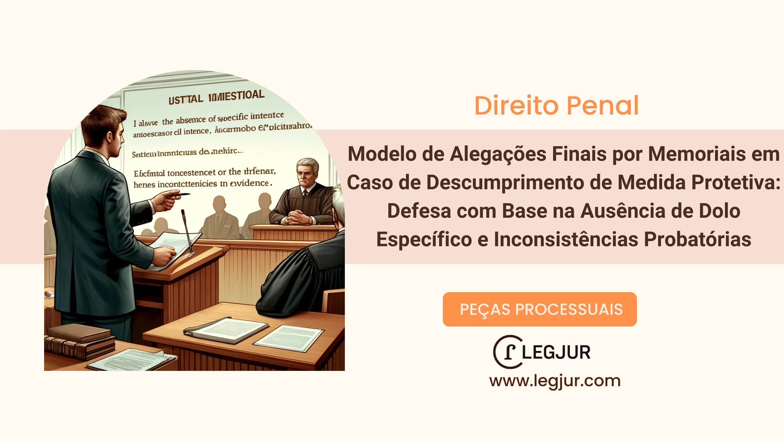 Modelo de Alegações Finais por Memoriais em Caso de Descumprimento de Medida Protetiva: Defesa com Base na Ausência de Dolo Específico e Inconsistências Probatórias