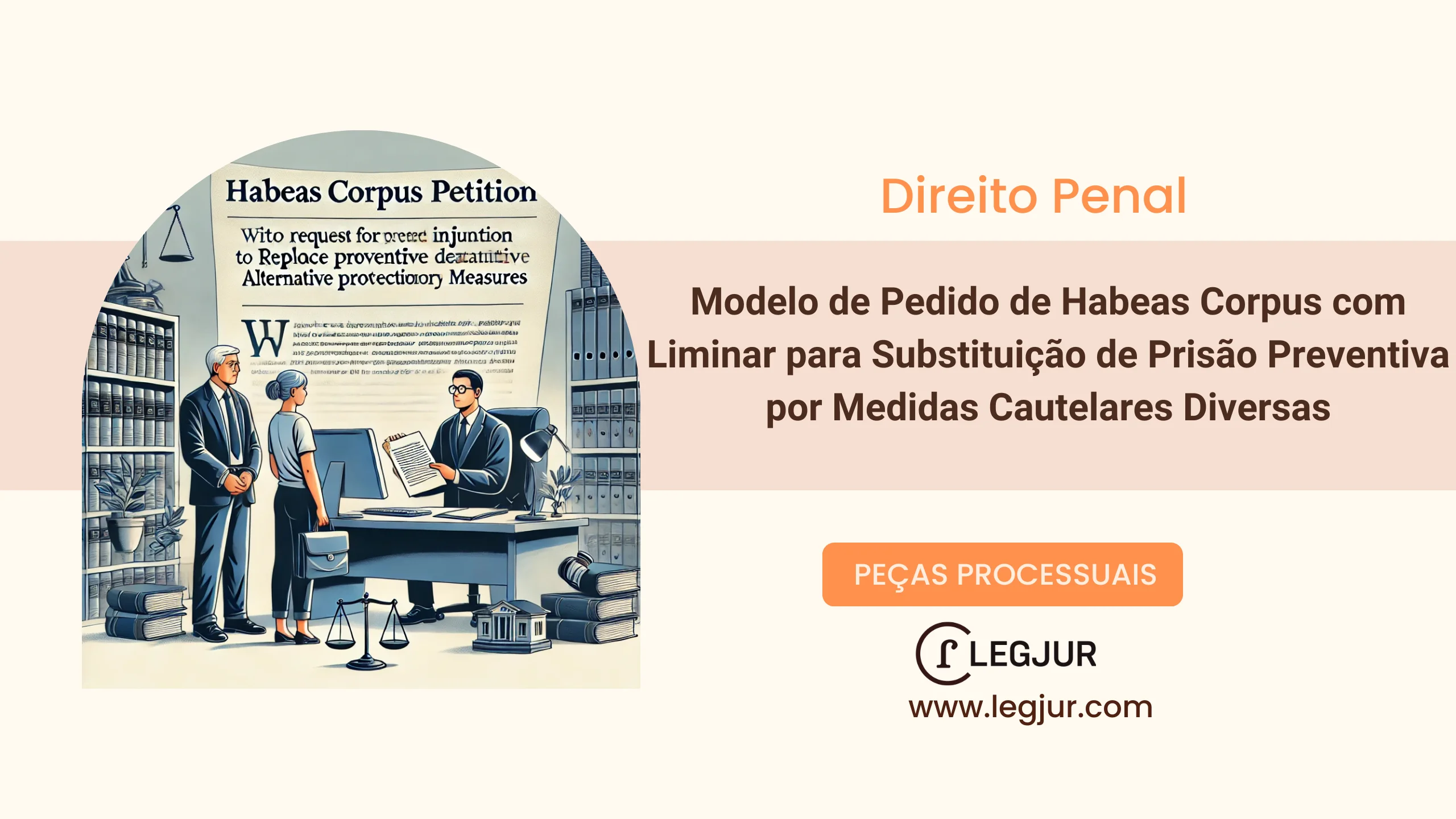 Modelo de Pedido de Habeas Corpus com Liminar para Substituição de Prisão Preventiva por Medidas Cautelares Diversas