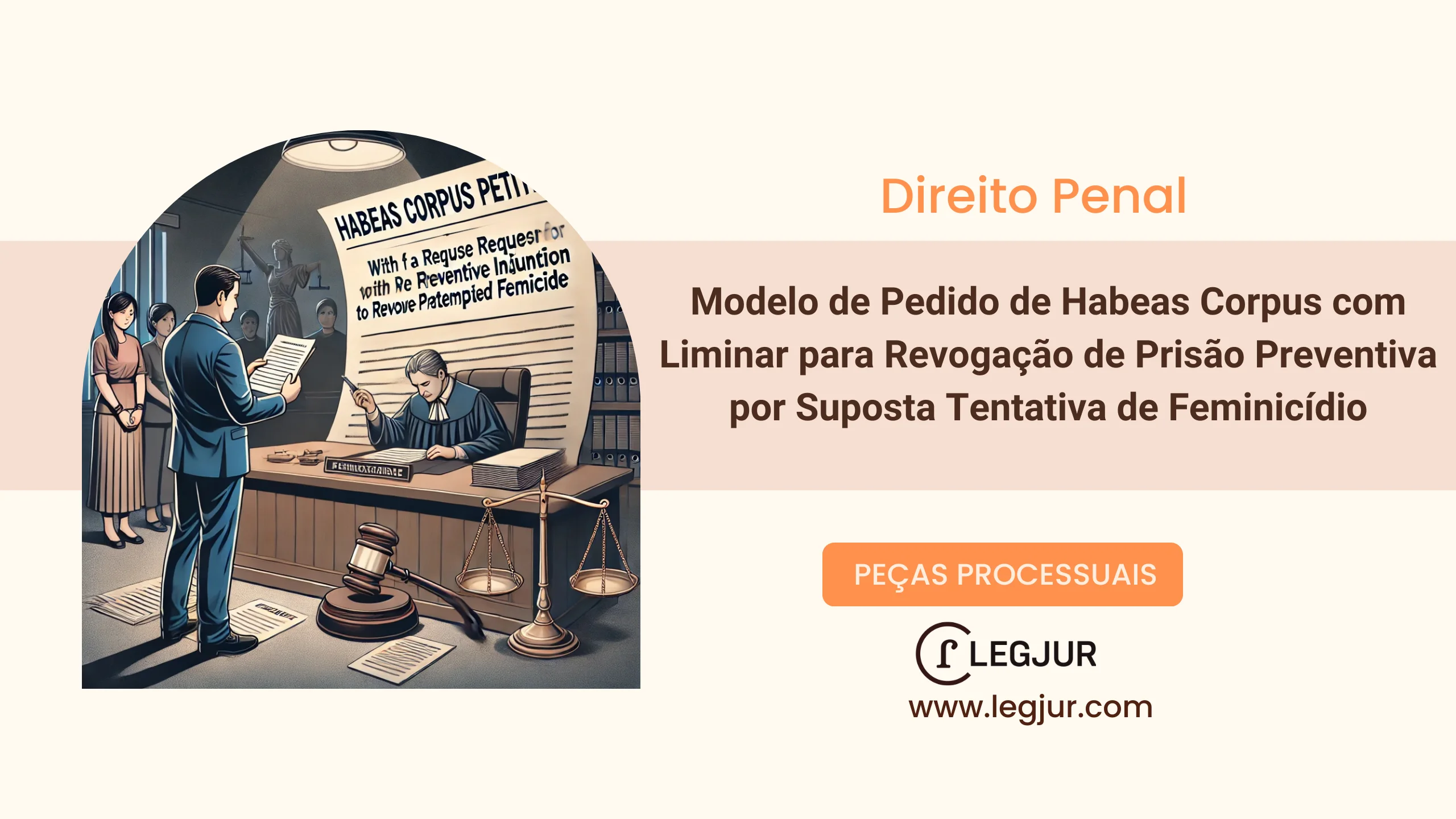 Modelo de Pedido de Habeas Corpus com Liminar para Revogação de Prisão Preventiva por Suposta Tentativa de Feminicídio