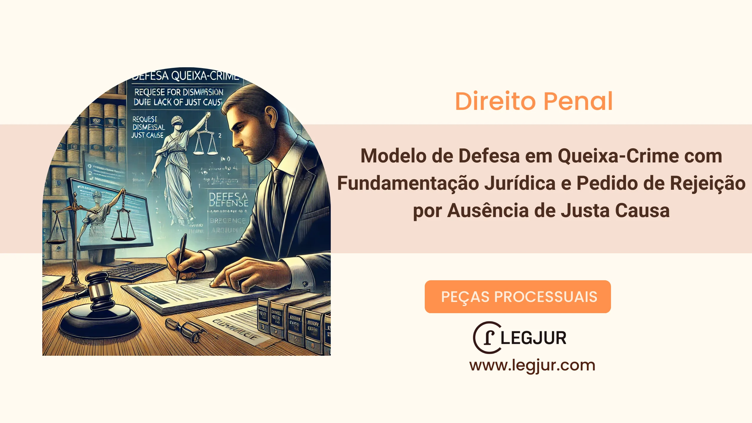 Modelo de Defesa em Queixa-Crime com Fundamentação Jurídica e Pedido de Rejeição por Ausência de Justa Causa