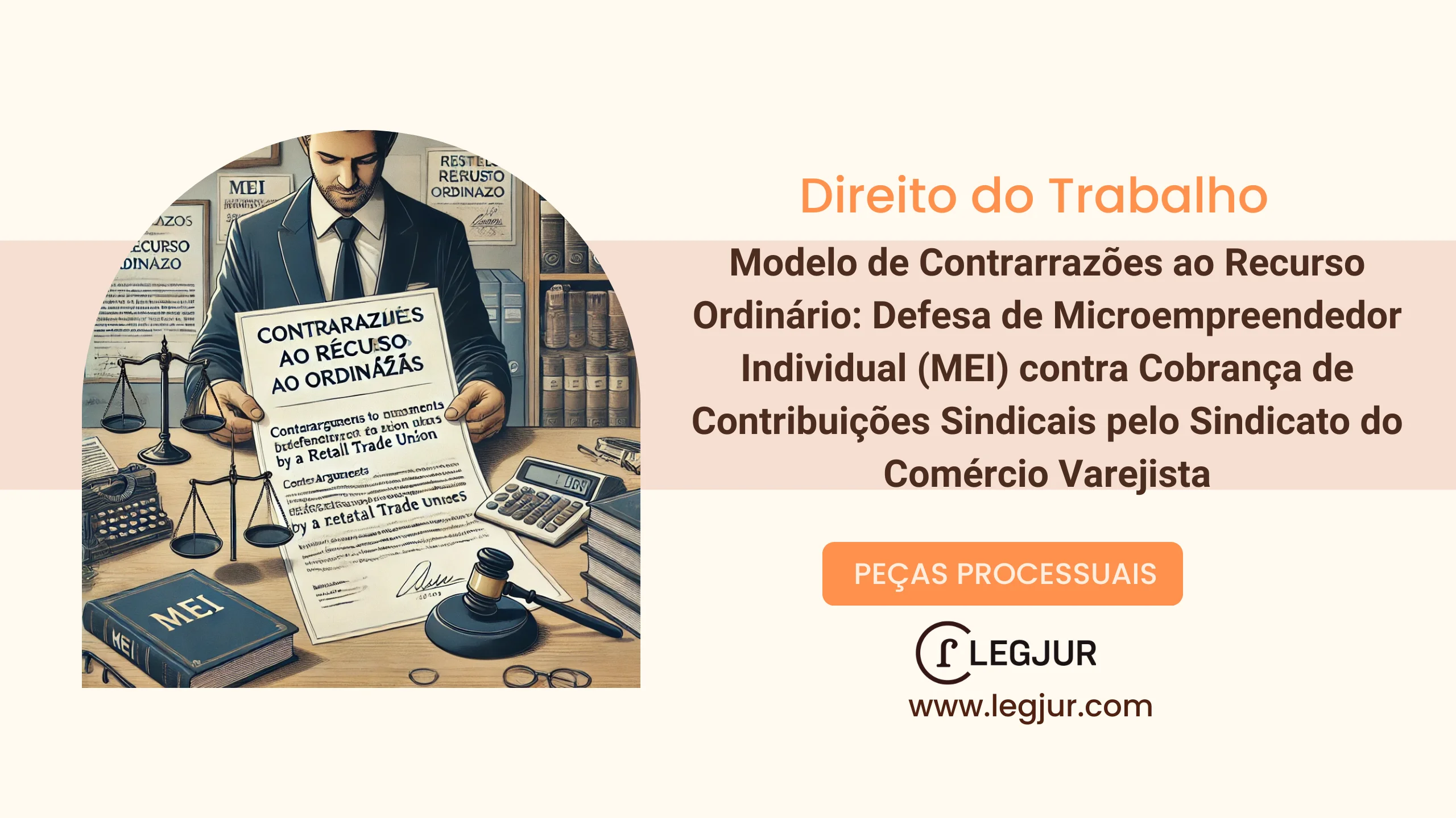 Modelo de Contrarrazões ao Recurso Ordinário: Defesa de Microempreendedor Individual (MEI) contra Cobrança de Contribuições Sindicais pelo Sindicato do Comércio Varejista