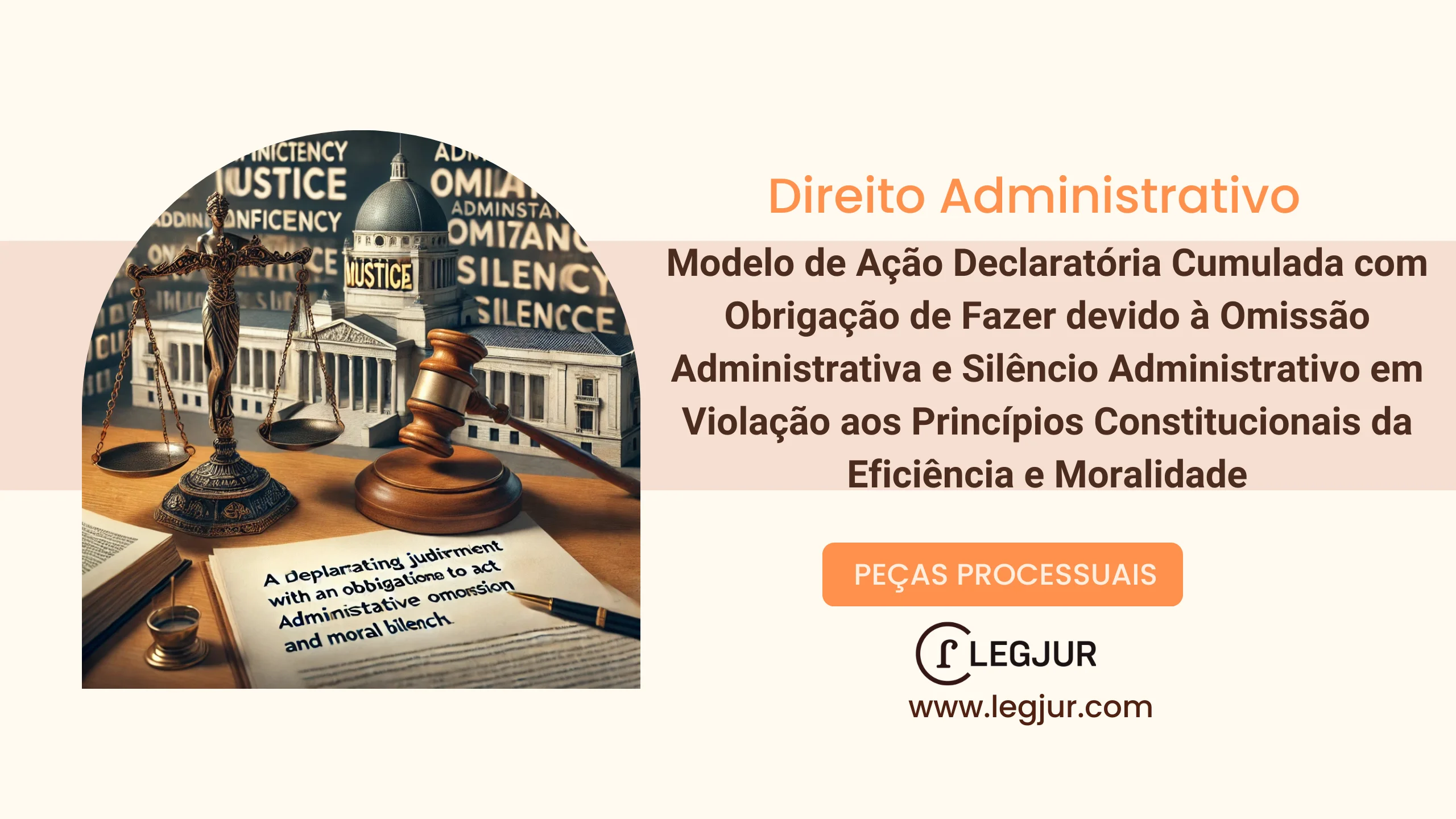 Modelo de Ação Declaratória Cumulada com Obrigação de Fazer devido à Omissão Administrativa e Silêncio Administrativo em Violação aos Princípios Constitucionais da Eficiência e Moralidade