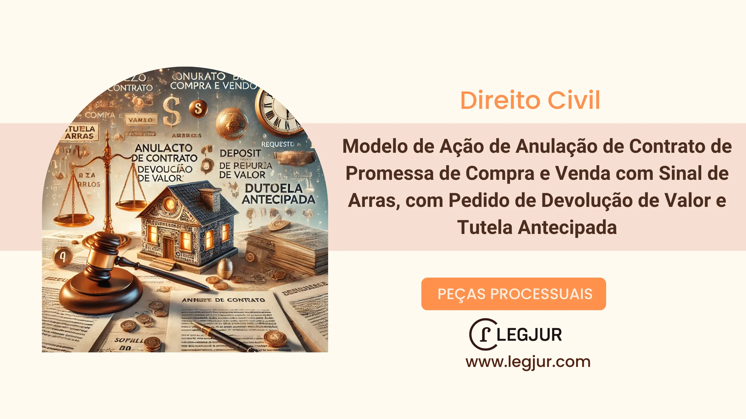 Modelo de Ação de Anulação de Contrato de Promessa de Compra e Venda com Sinal de Arras, com Pedido de Devolução de Valor e Tutela Antecipada