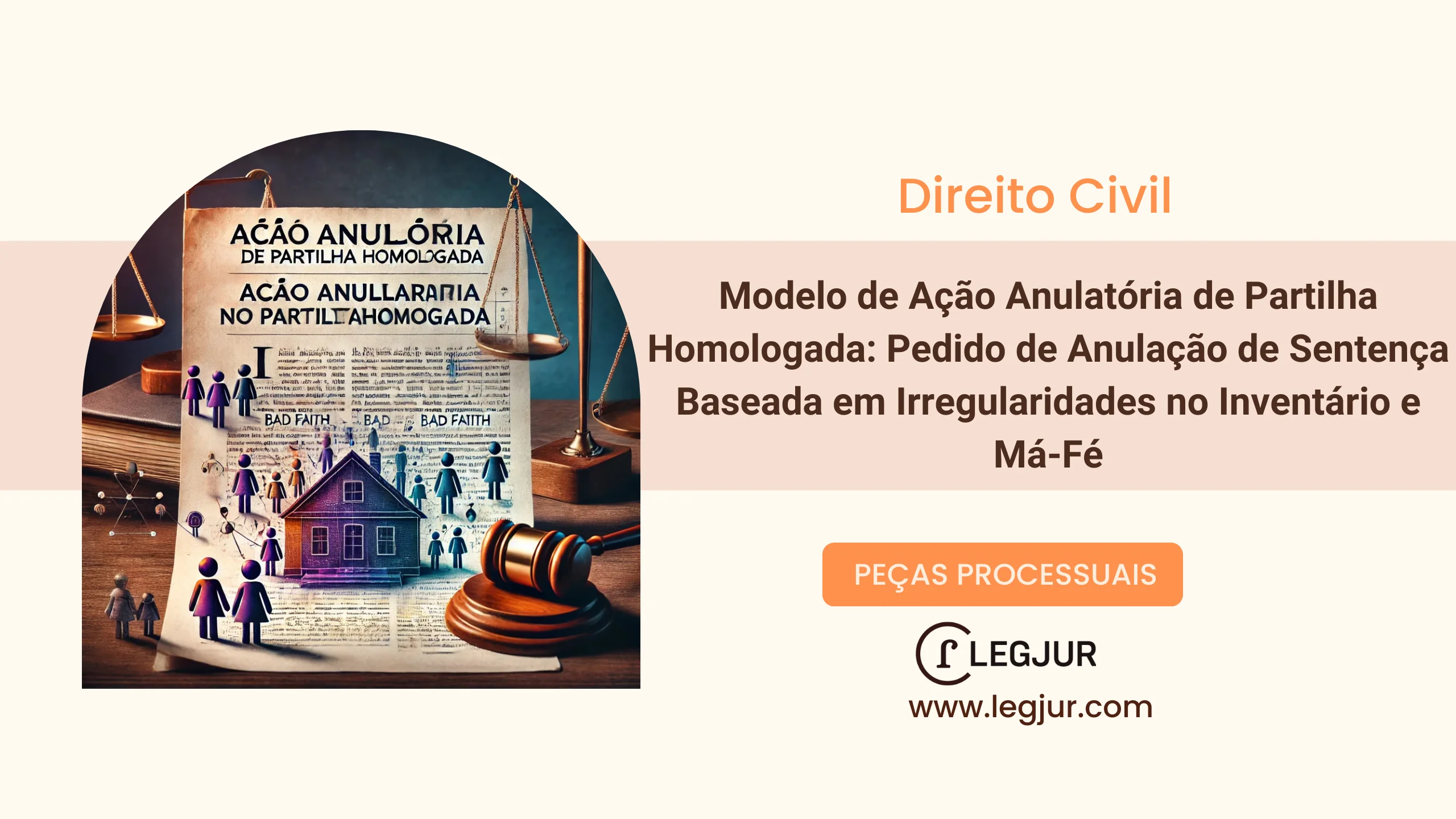 Modelo de Ação Anulatória de Partilha Homologada: Pedido de Anulação de Sentença Baseada em Irregularidades no Inventário e Má-Fé