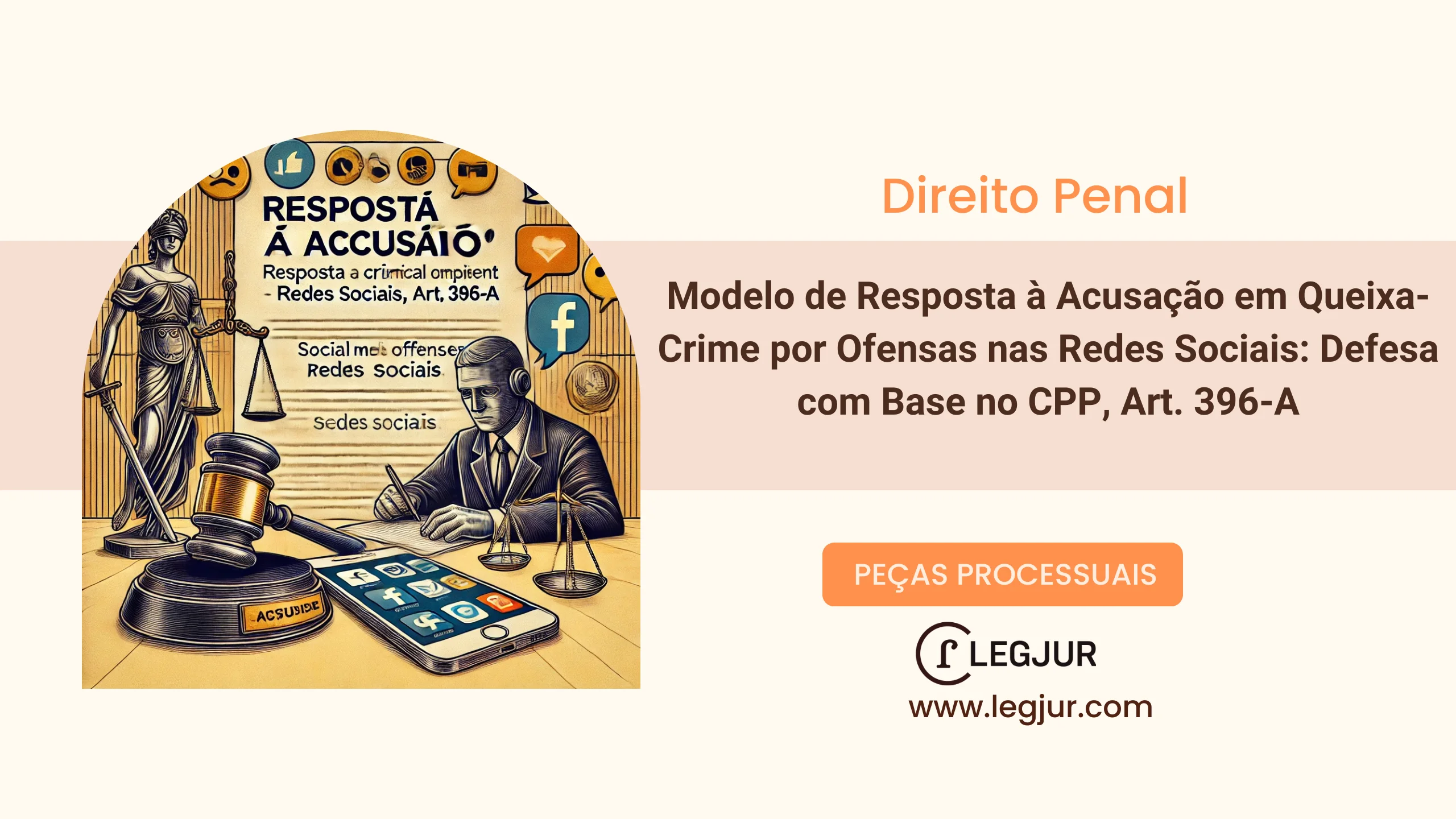 Modelo de Resposta à Acusação em Queixa-Crime por Ofensas nas Redes Sociais: Defesa com Base no CPP, Art. 396-A