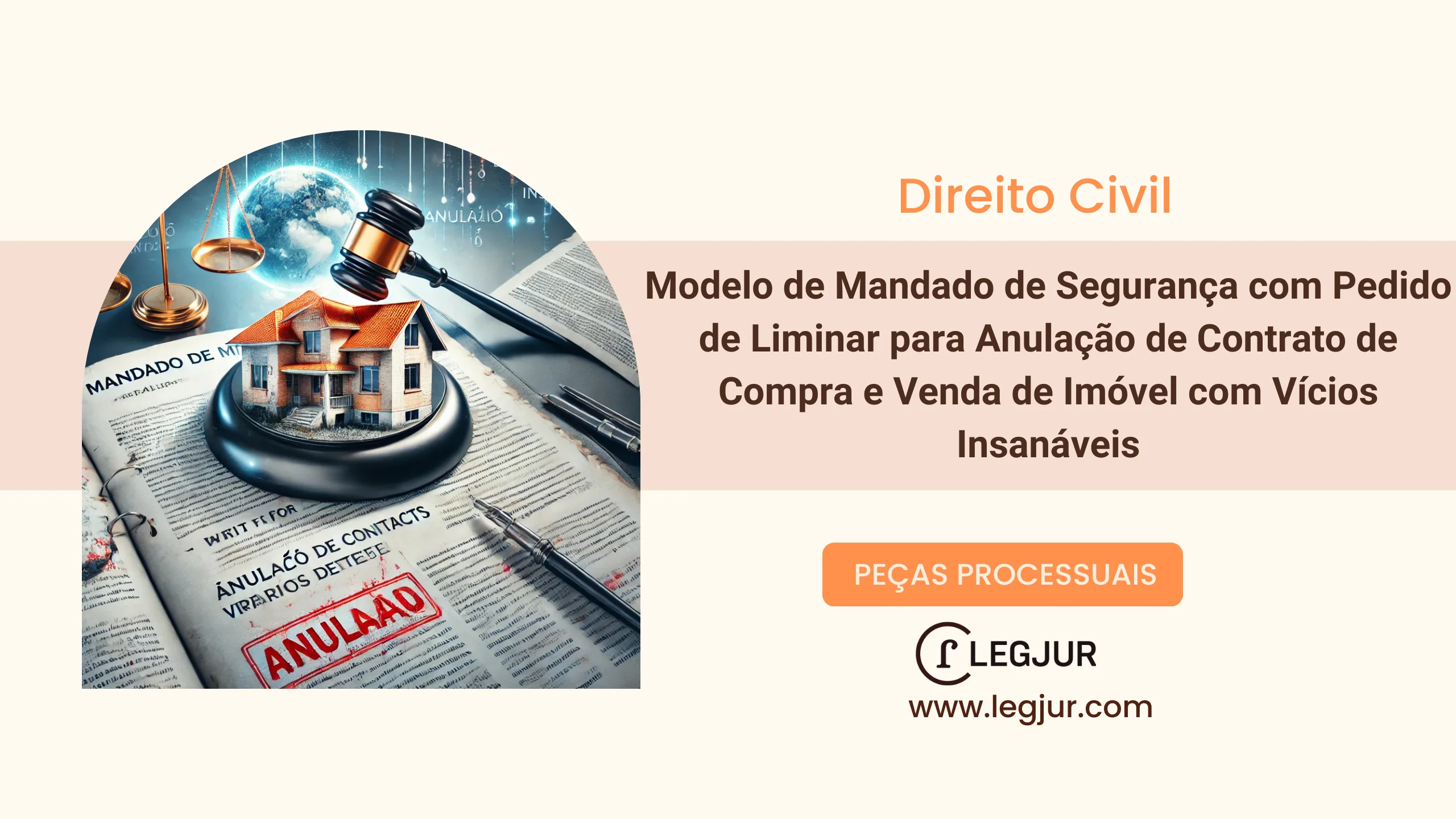 Modelo de Mandado de Segurança com Pedido de Liminar para Anulação de Contrato de Compra e Venda de Imóvel com Vícios Insanáveis