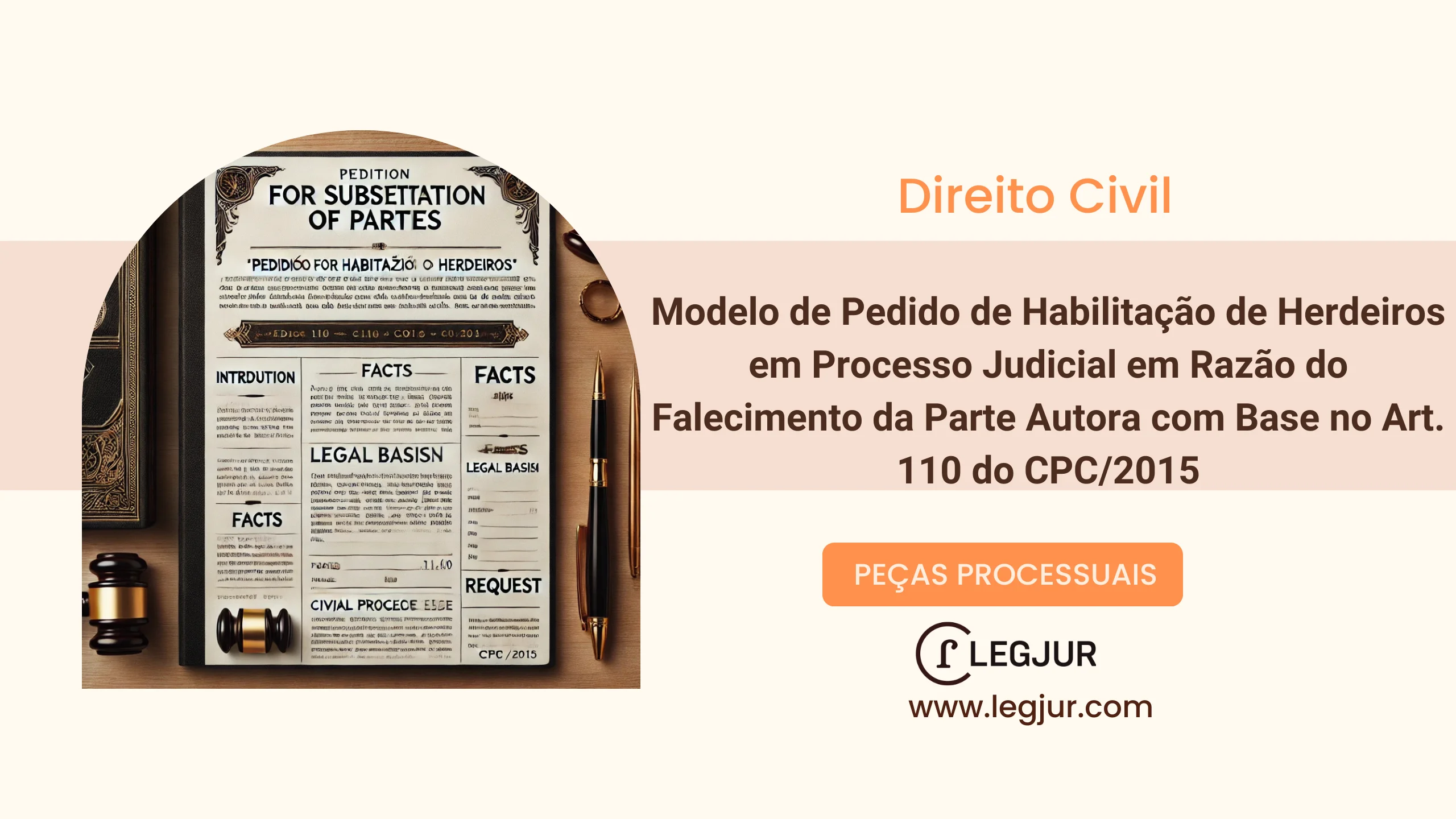 Modelo de Pedido de Habilitação de Herdeiros em Processo Judicial em Razão do Falecimento da Parte Autora com Base no Art. 110 do CPC/2015