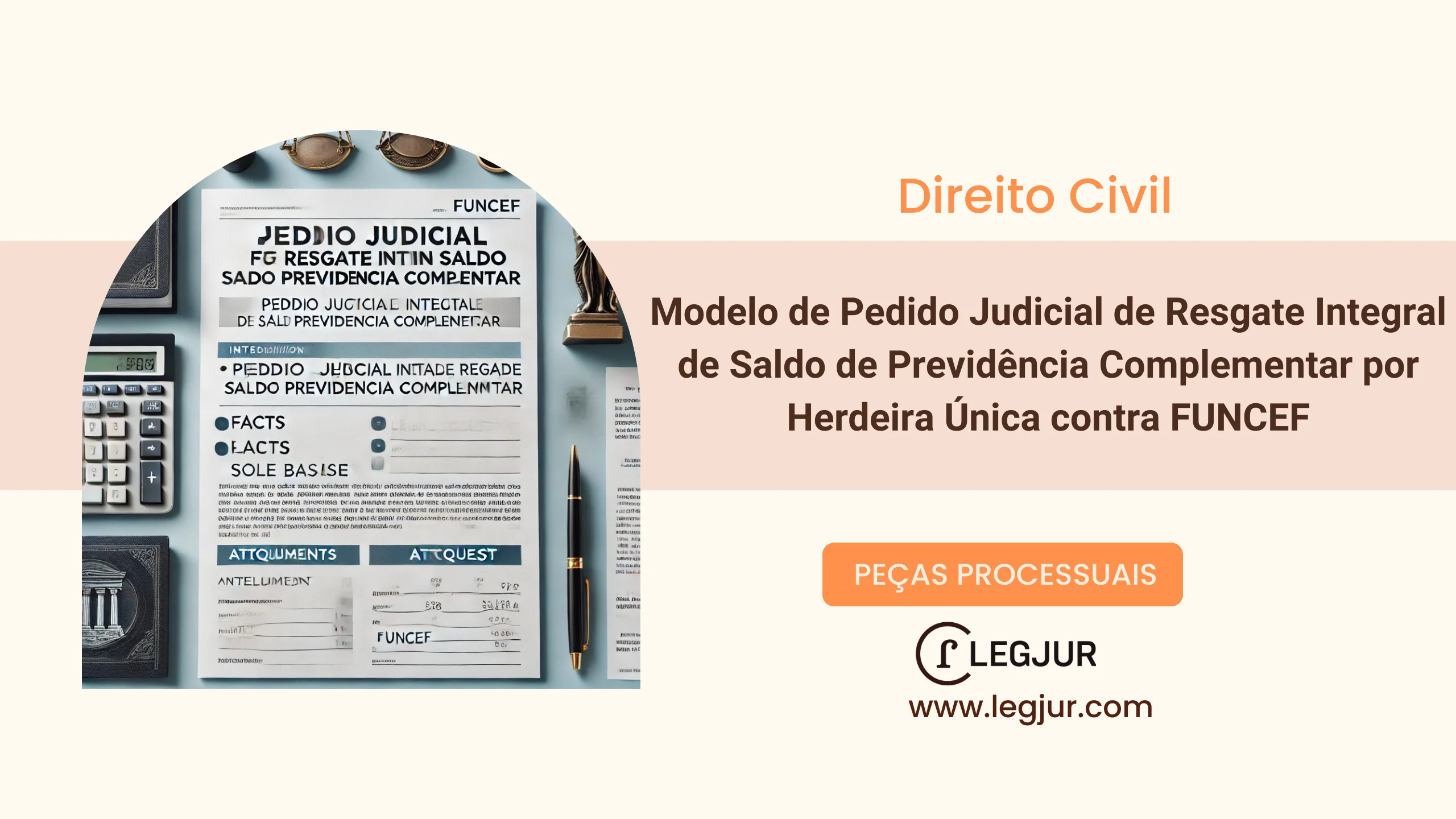 Modelo de Pedido Judicial de Resgate Integral de Saldo de Previdência Complementar por Herdeira Única contra FUNCEF