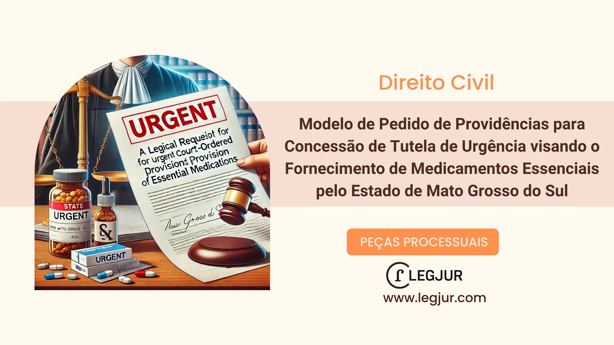 Modelo de Pedido de Providências para Concessão de Tutela de Urgência visando o Fornecimento de Medicamentos Essenciais pelo Estado de Mato Grosso do Sul