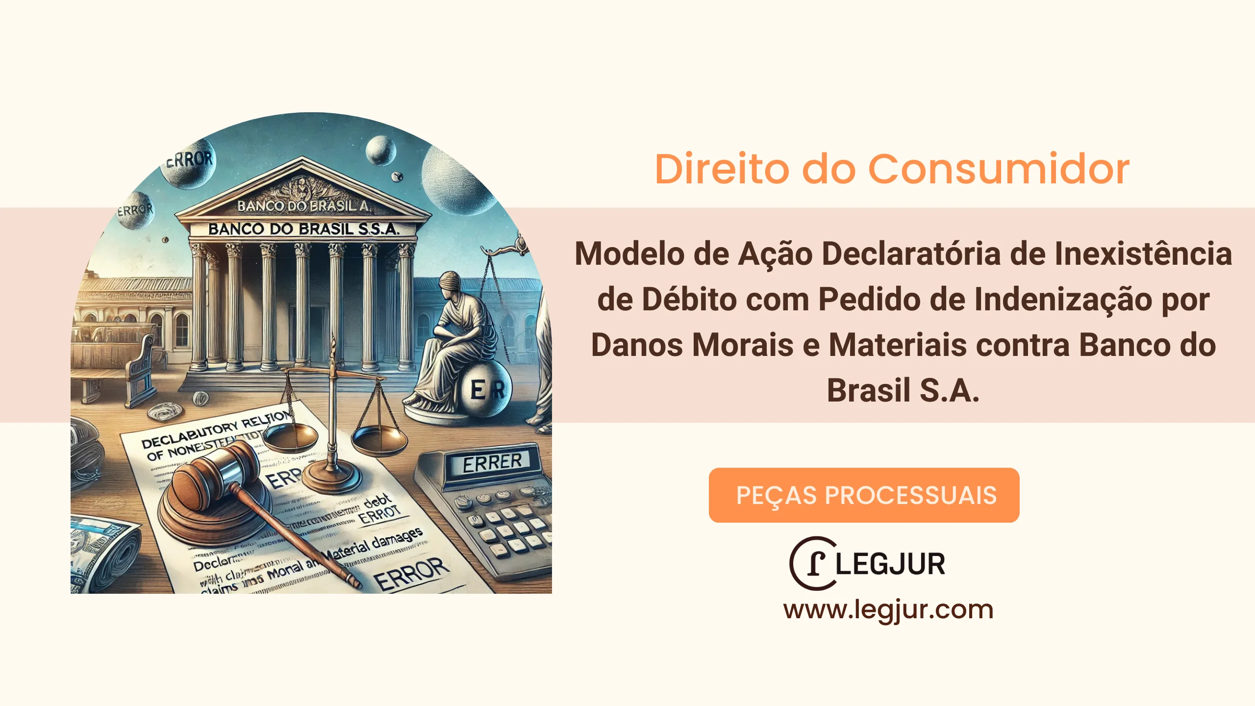 Modelo de Ação Declaratória de Inexistência de Débito com Pedido de Indenização por Danos Morais e Materiais contra Banco do Brasil S.A.