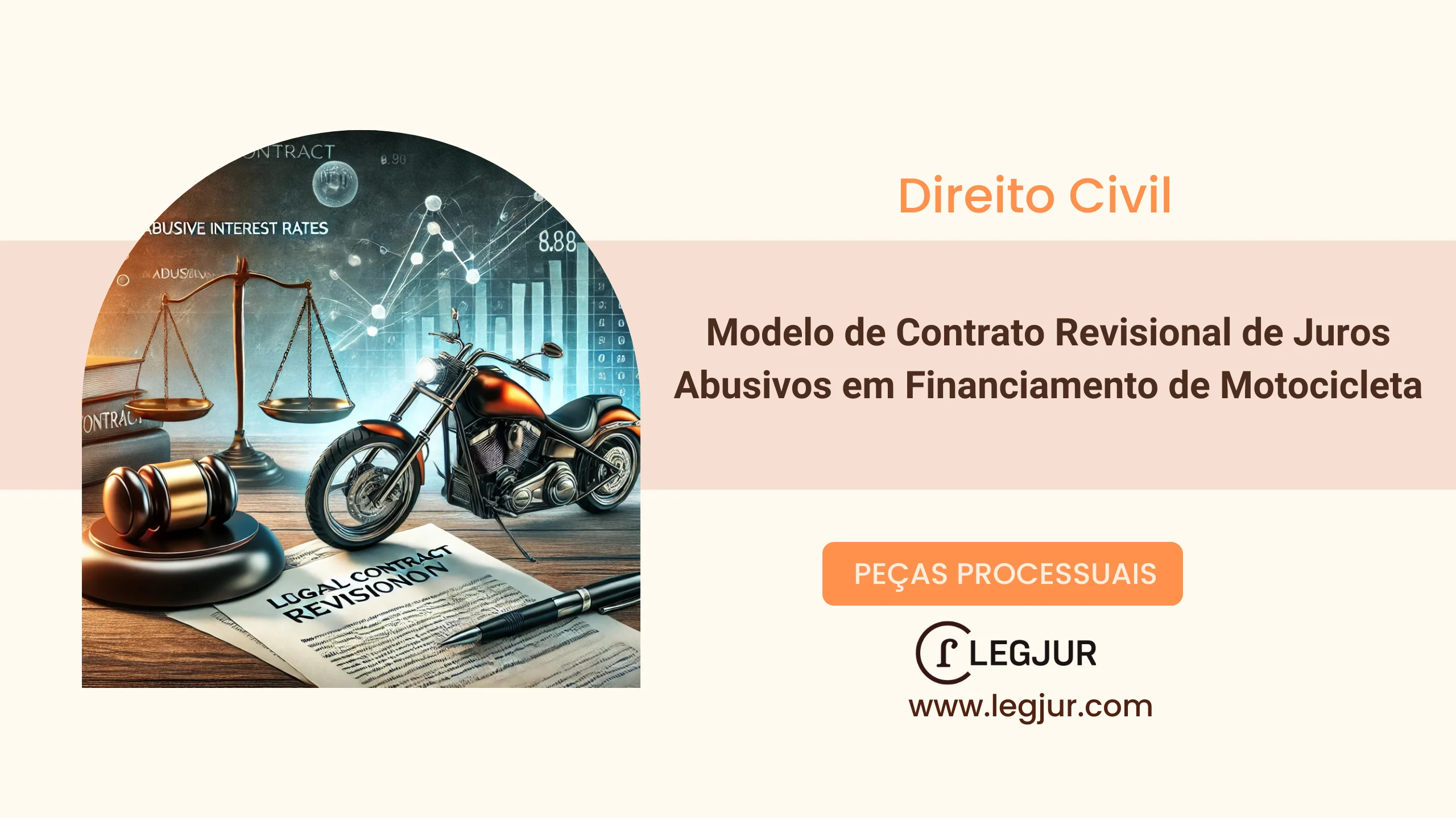 Modelo de Contrato Revisional de Juros Abusivos em Financiamento de Motocicleta