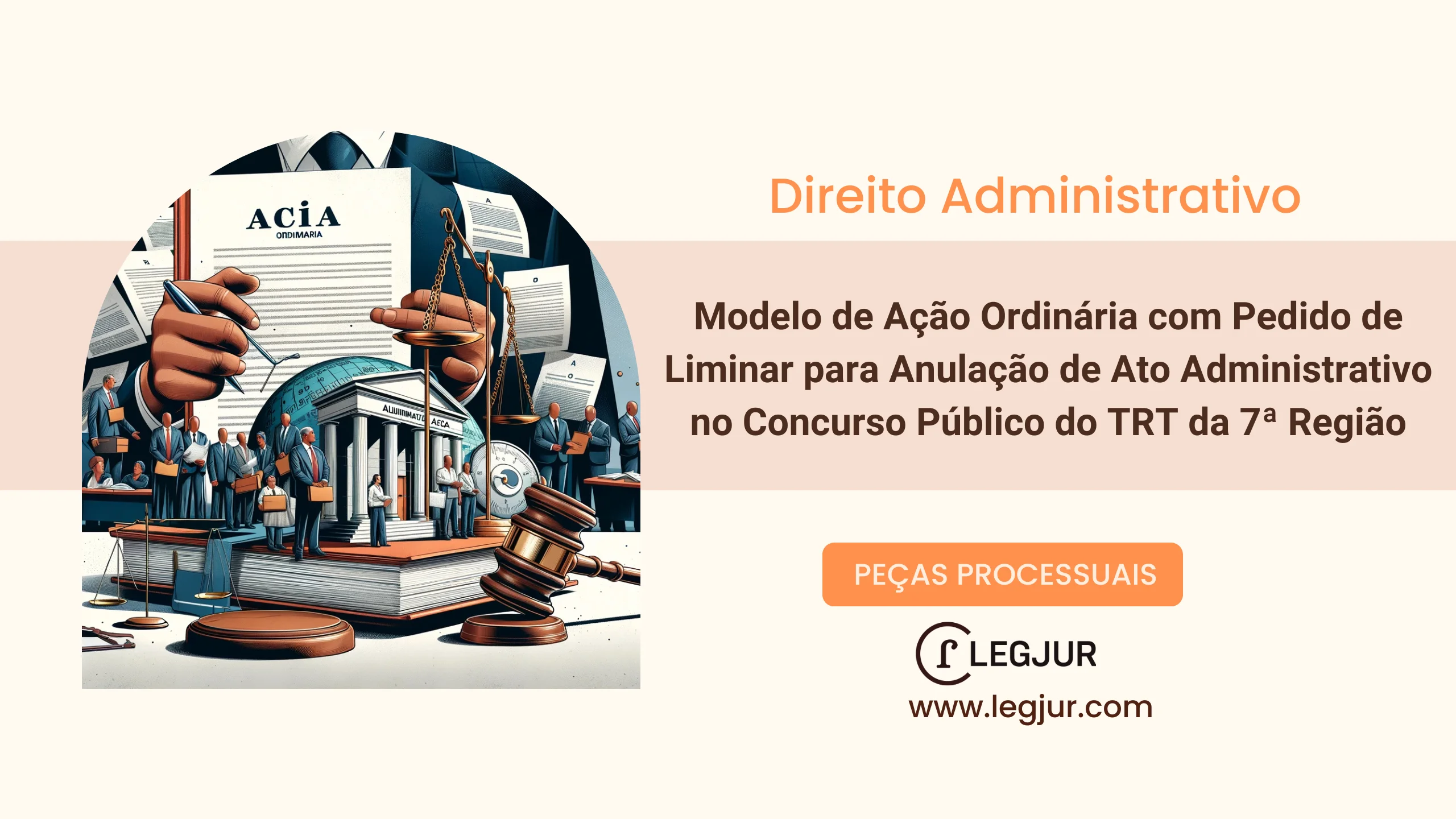 Modelo de Ação Ordinária com Pedido de Liminar para Anulação de Ato Administrativo no Concurso Público do TRT da 7ª Região