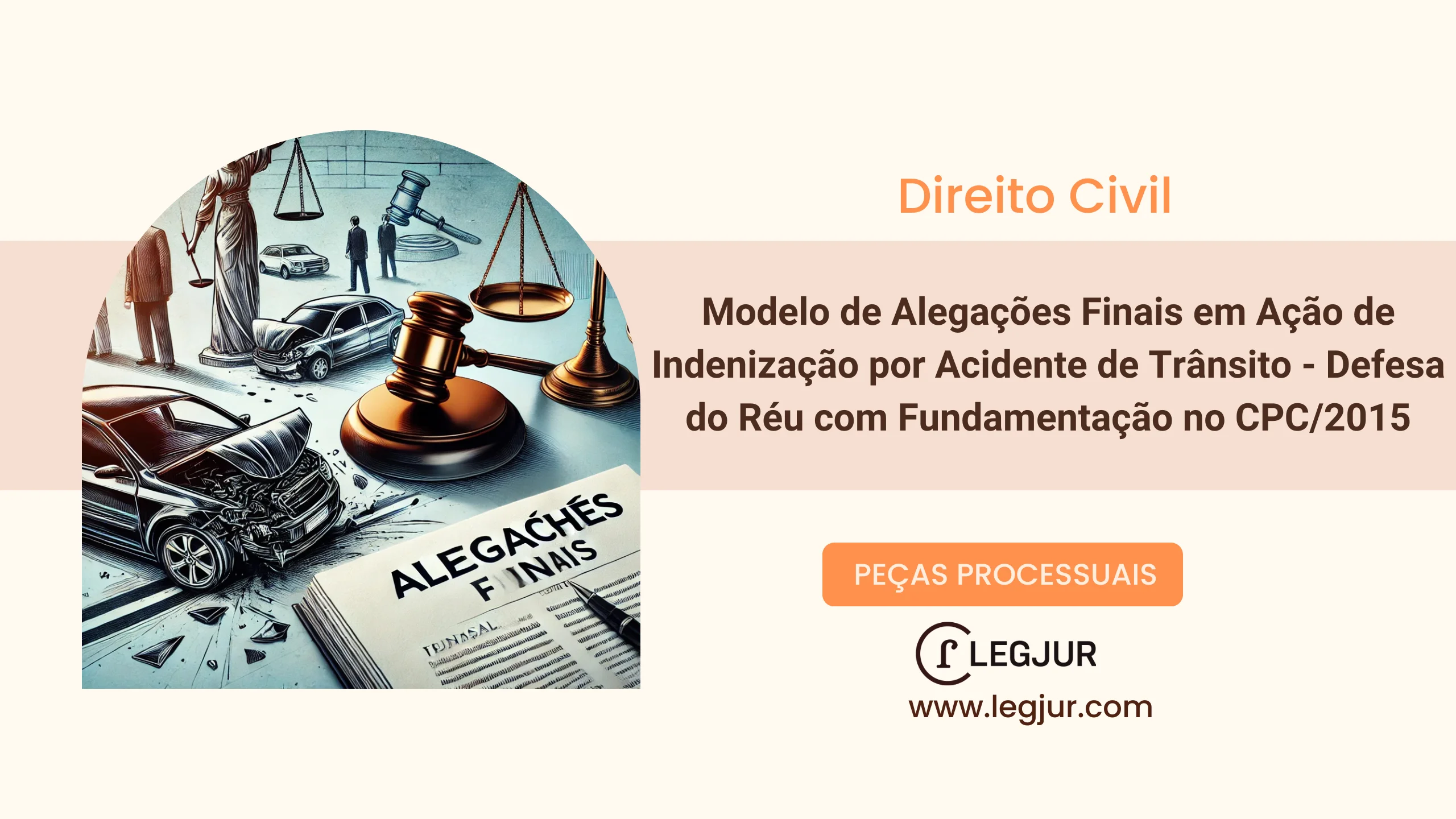 Modelo de Alegações Finais em Ação de Indenização por Acidente de Trânsito - Defesa do Réu com Fundamentação no CPC/2015