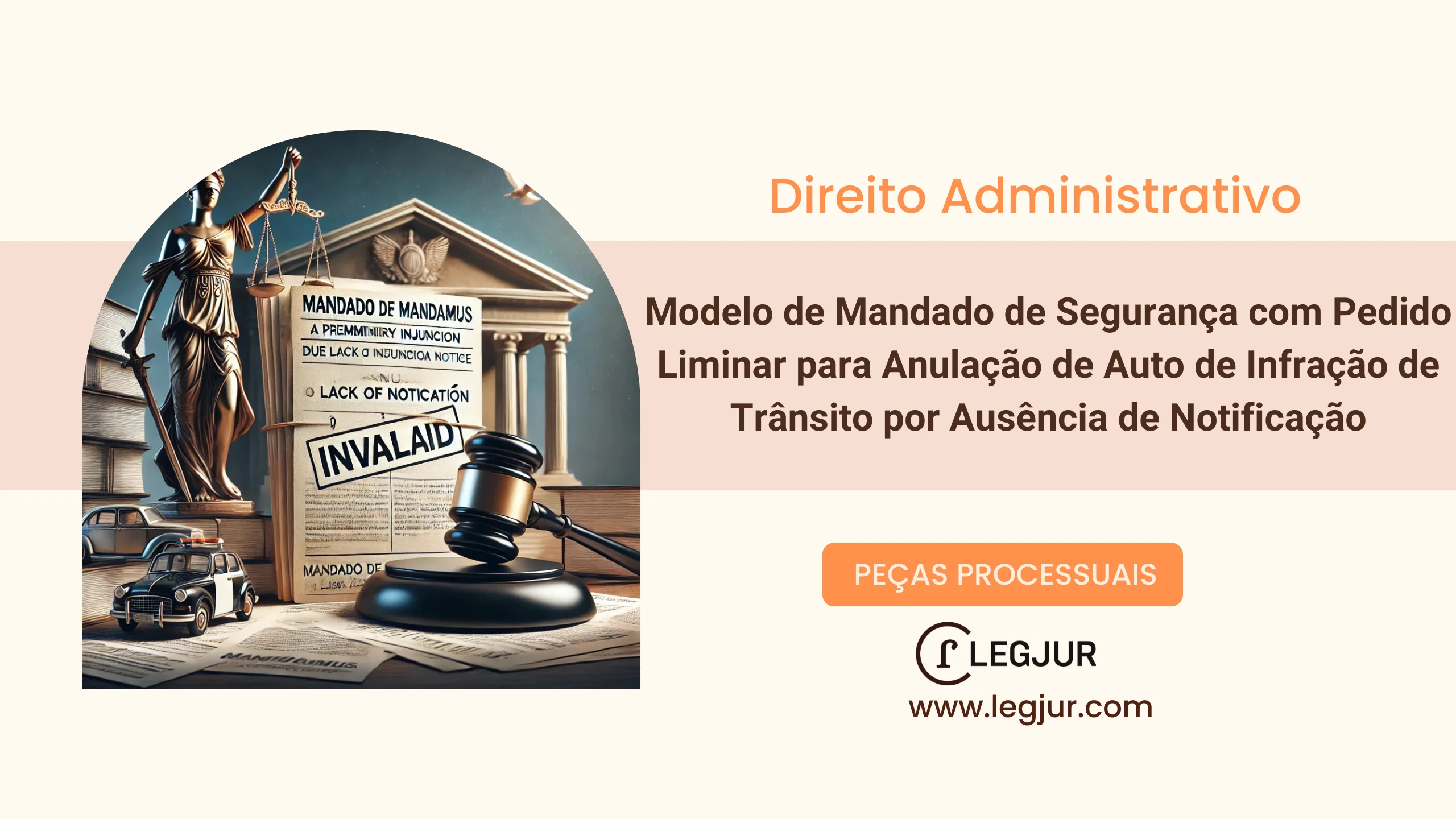 Modelo de Mandado de Segurança com Pedido Liminar para Anulação de Auto de Infração de Trânsito por Ausência de Notificação