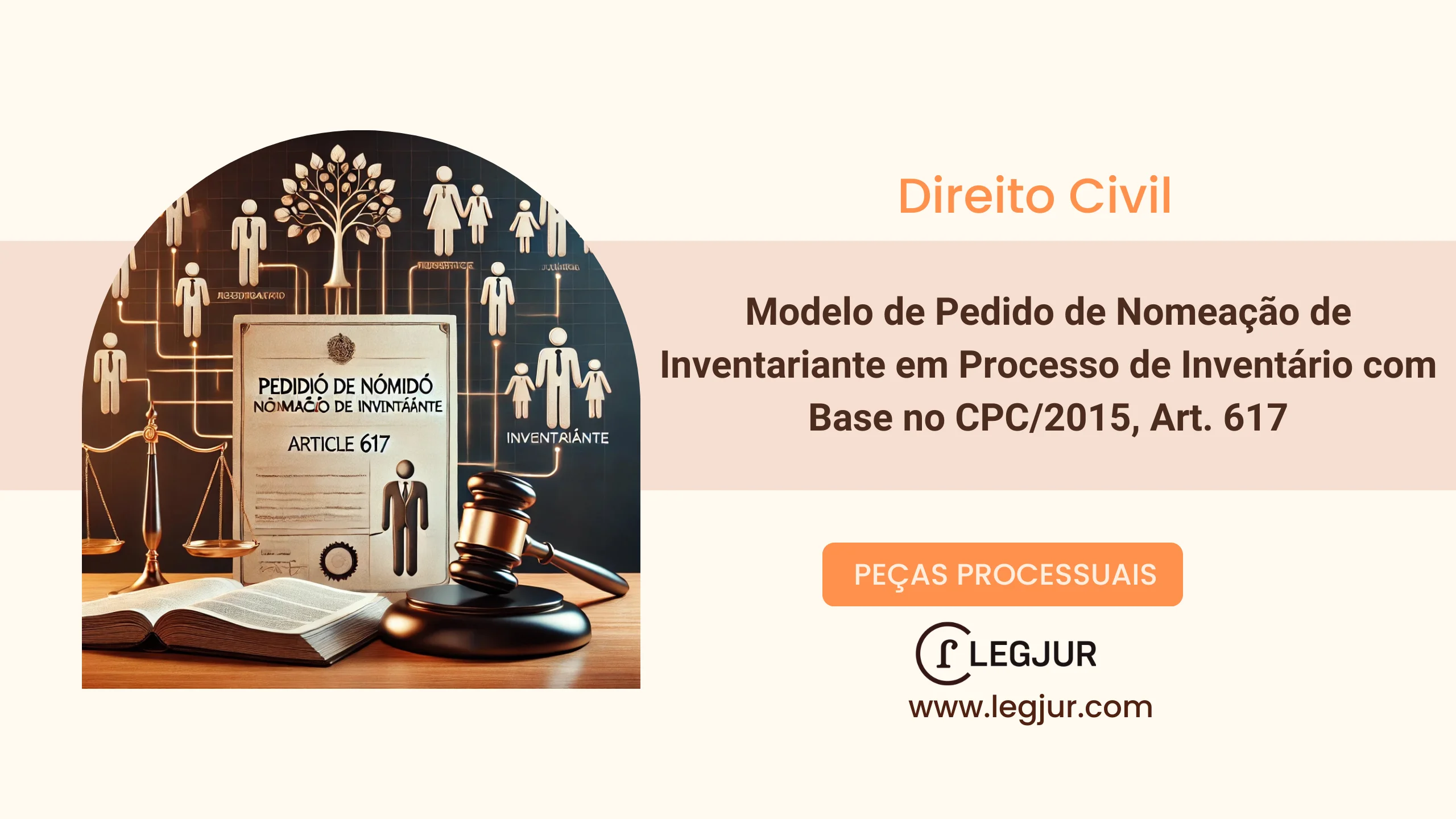 Modelo de Pedido de Nomeação de Inventariante em Processo de Inventário com Base no CPC/2015, Art. 617