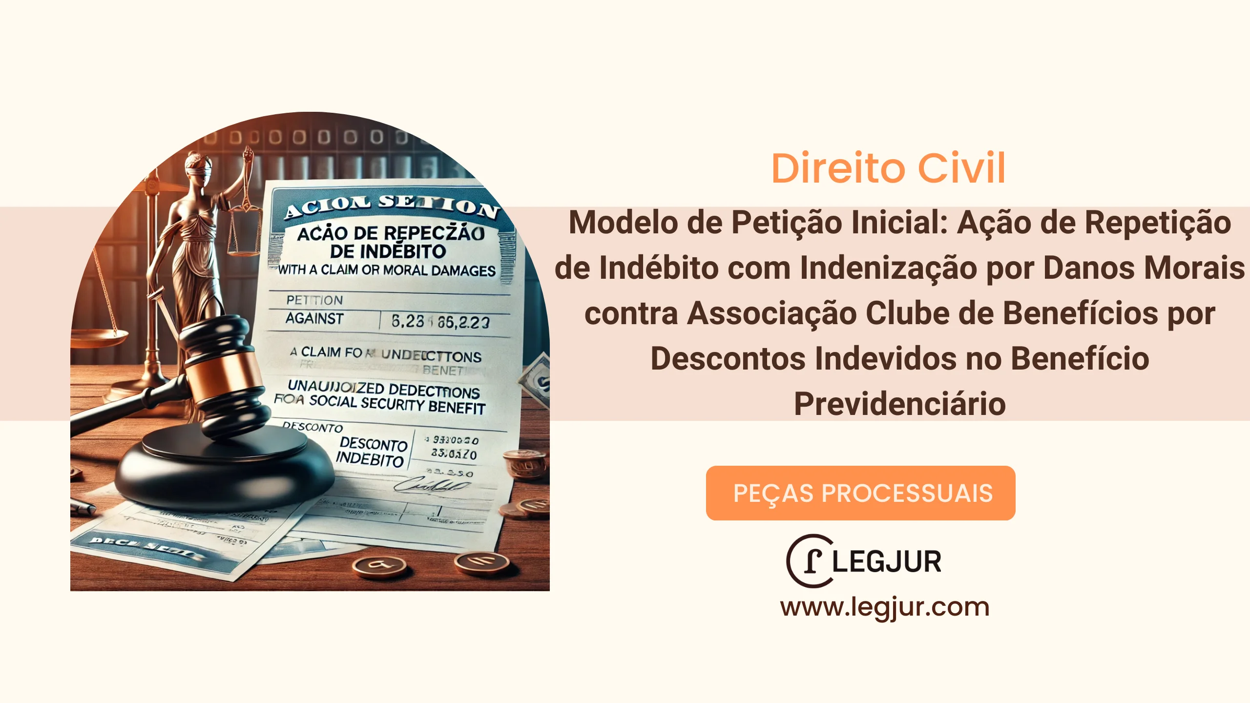 Modelo de Petição Inicial: Ação de Repetição de Indébito com Indenização por Danos Morais contra Associação Clube de Benefícios por Descontos Indevidos no Benefício Previdenciário