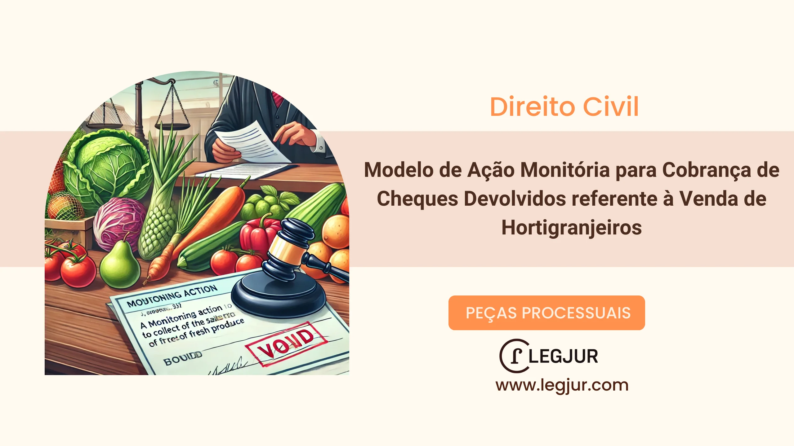 Modelo de Ação Monitória para Cobrança de Cheques Devolvidos referente à Venda de Hortigranjeiros