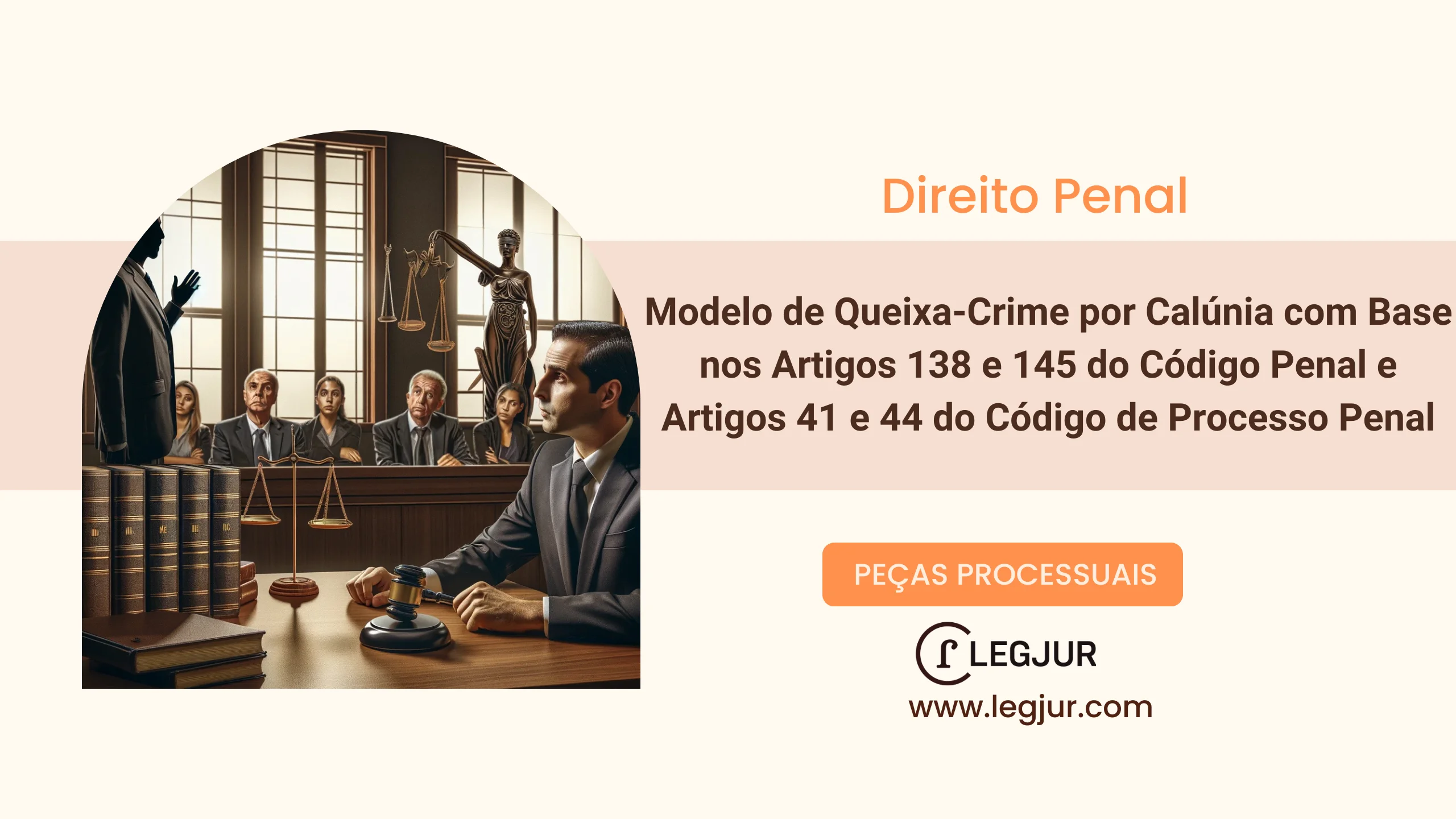 Modelo de Queixa-Crime por Calúnia com Base nos Artigos 138 e 145 do Código Penal e Artigos 41 e 44 do Código de Processo Penal