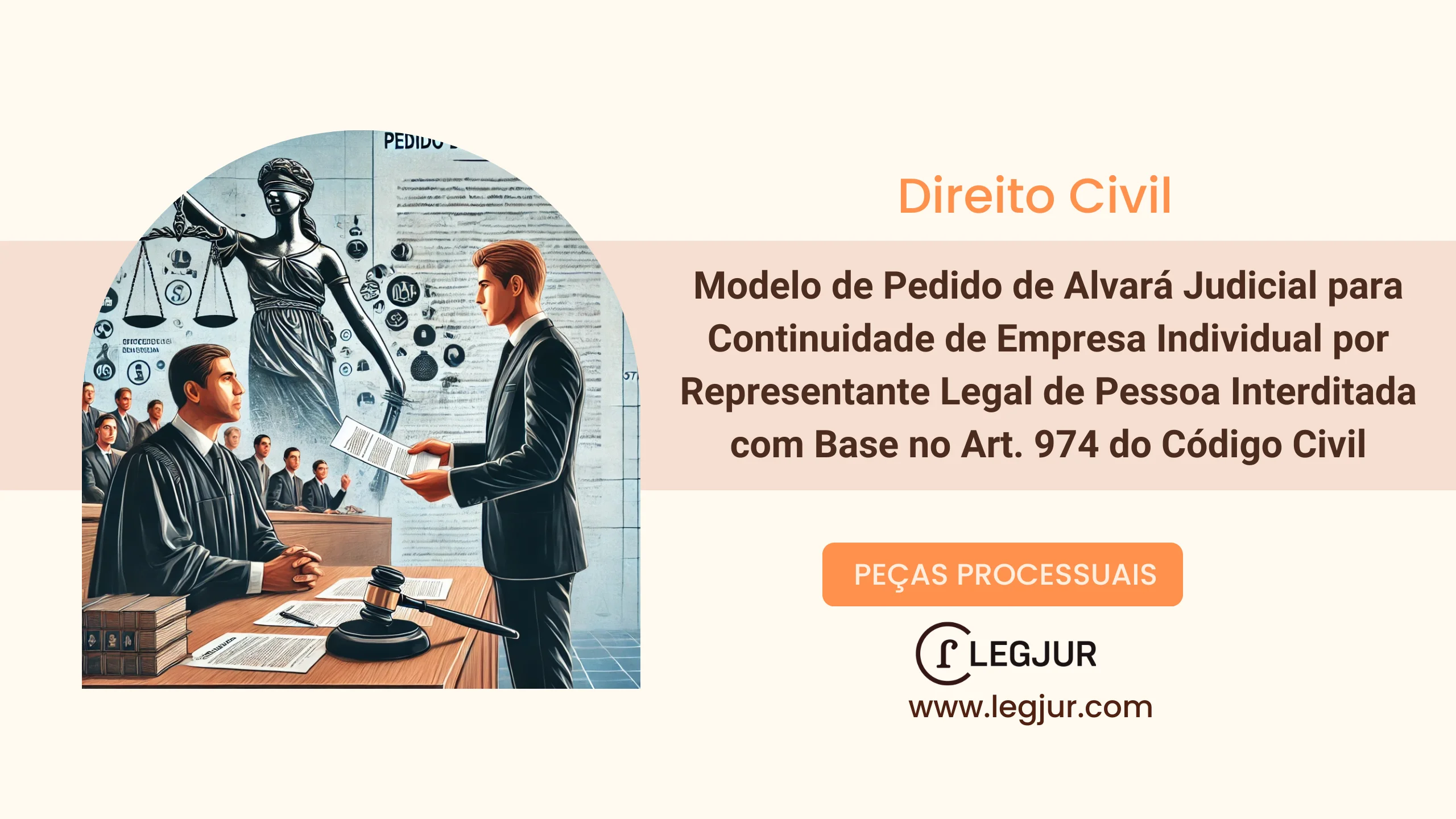 Modelo de Pedido de Alvará Judicial para Continuidade de Empresa Individual por Representante Legal de Pessoa Interditada com Base no Art. 974 do Código Civil