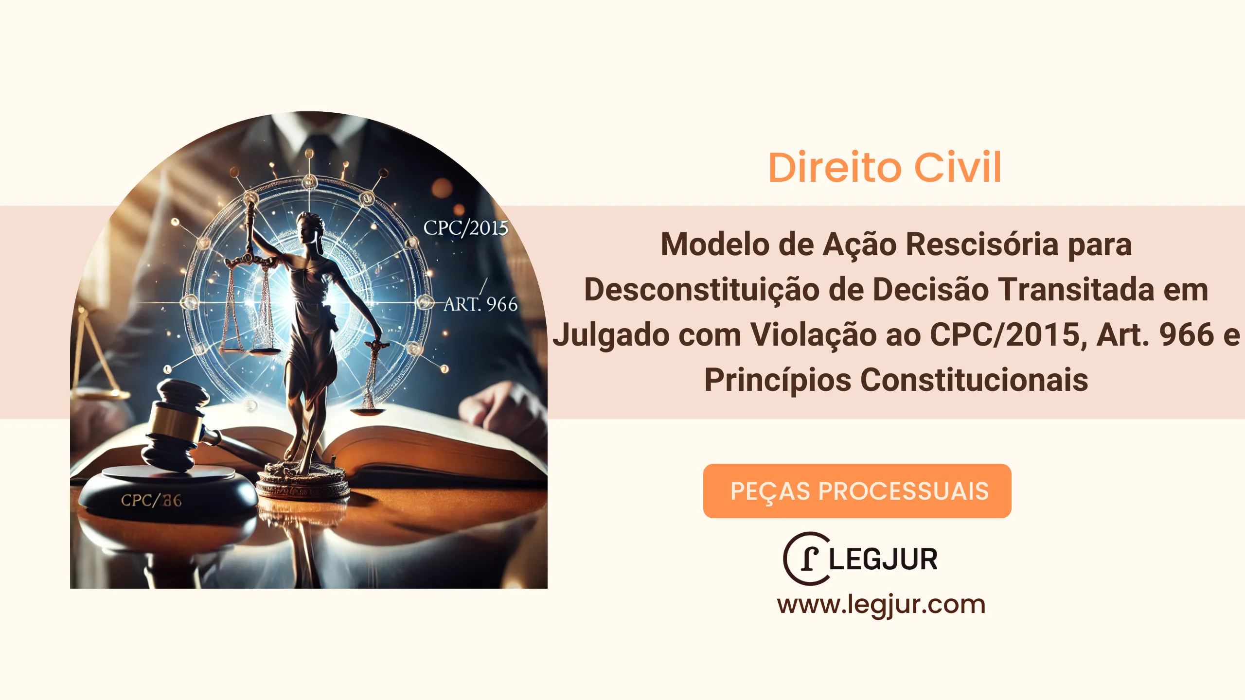 Modelo de Ação Rescisória para Desconstituição de Decisão Transitada em Julgado com Violação ao CPC/2015, Art. 966 e Princípios Constitucionais