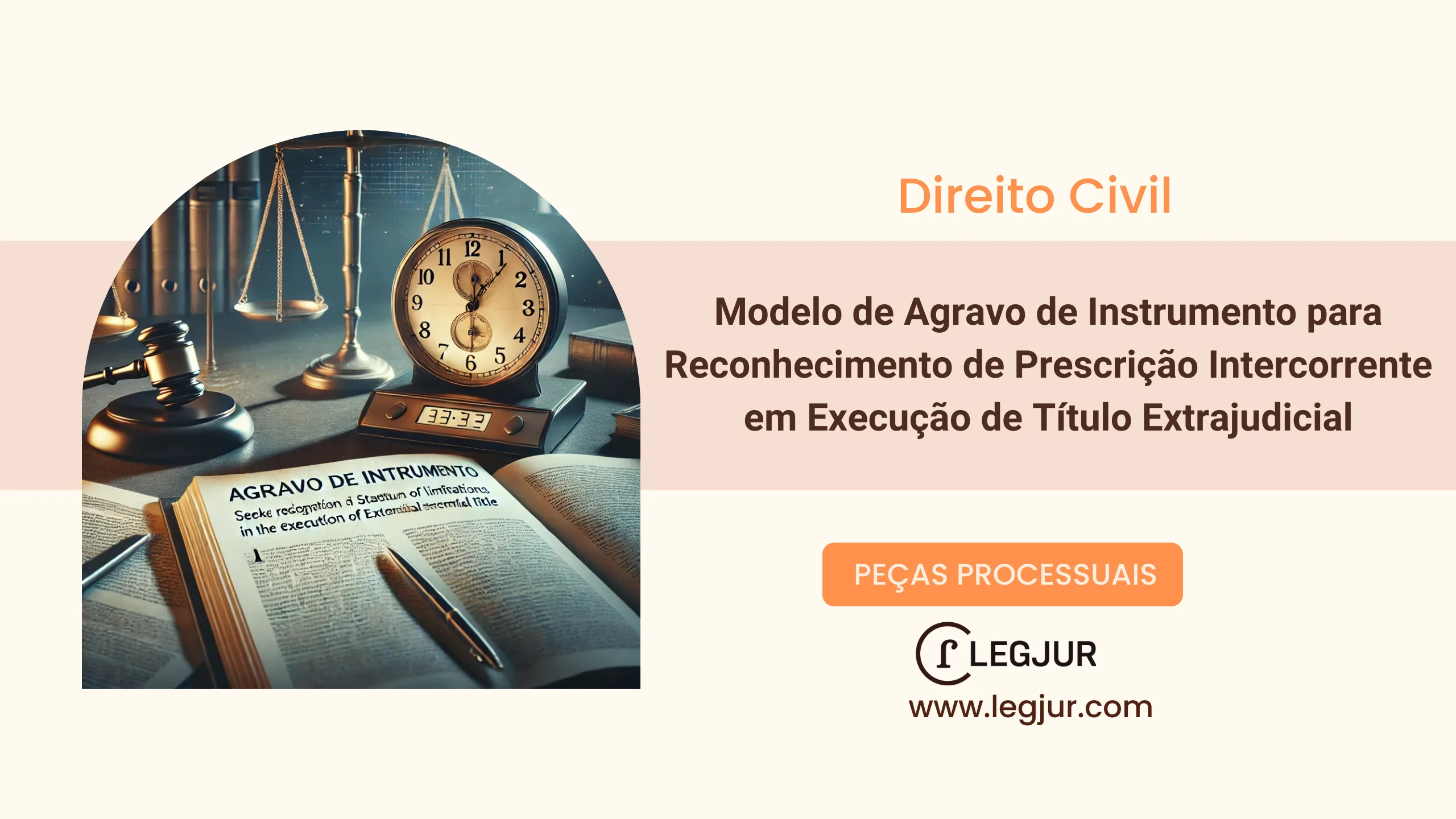 Modelo de Agravo de Instrumento para Reconhecimento de Prescrição Intercorrente em Execução de Título Extrajudicial