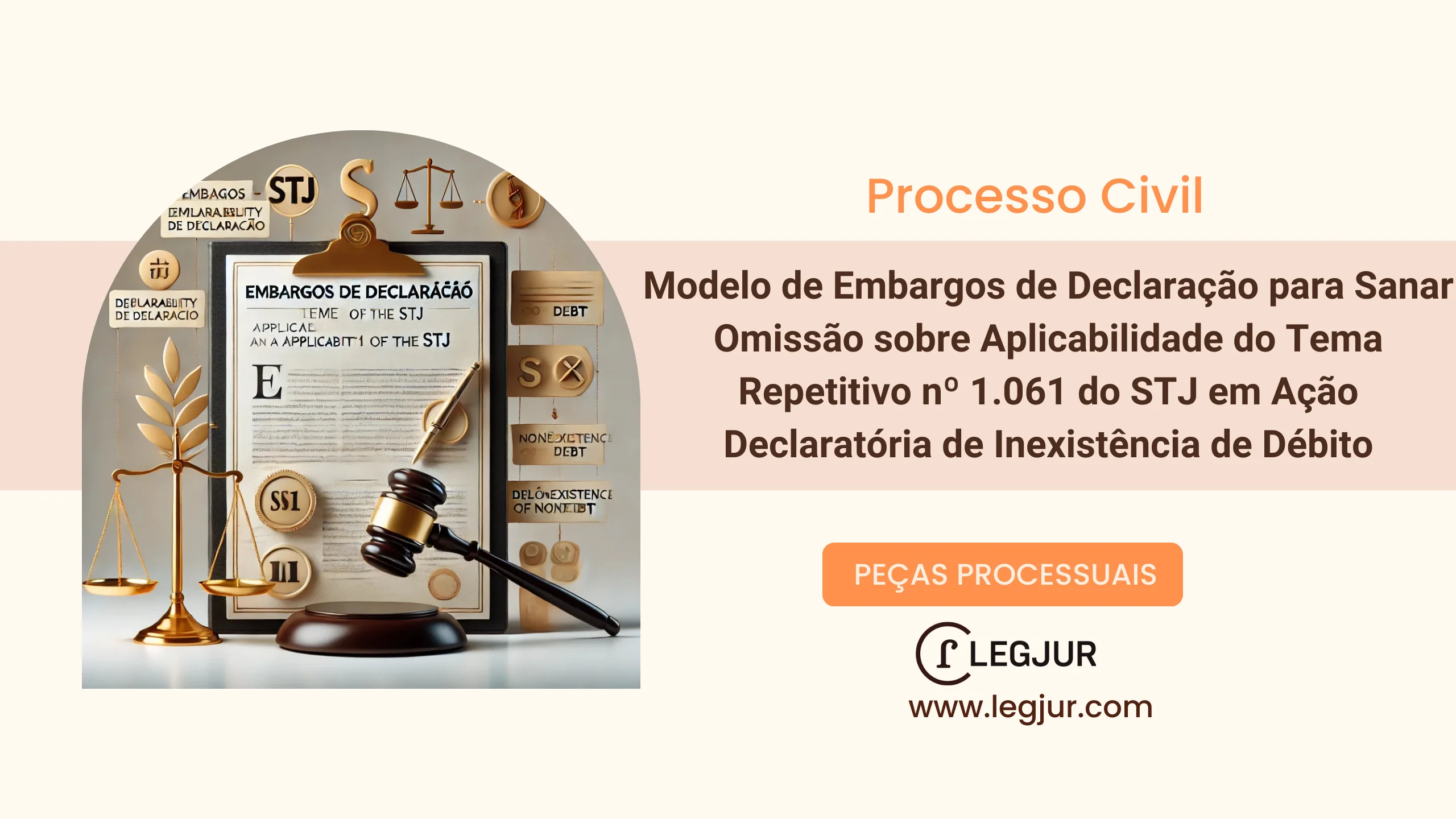 Modelo de Embargos de Declaração para Sanar Omissão sobre Aplicabilidade do Tema Repetitivo nº 1.061 do STJ em Ação Declaratória de Inexistência de Débito