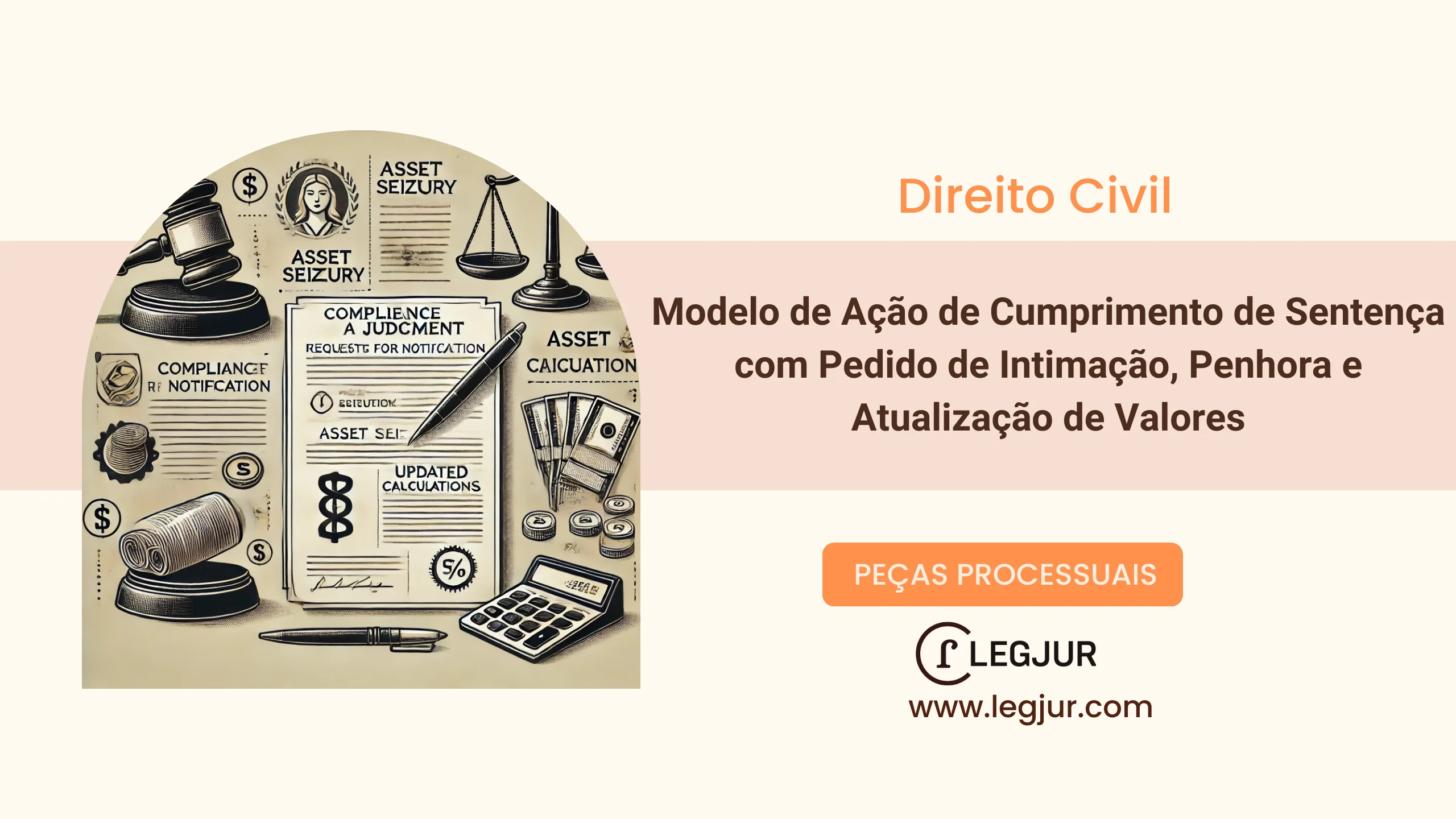 Modelo de Ação de Cumprimento de Sentença com Pedido de Intimação, Penhora e Atualização de Valores