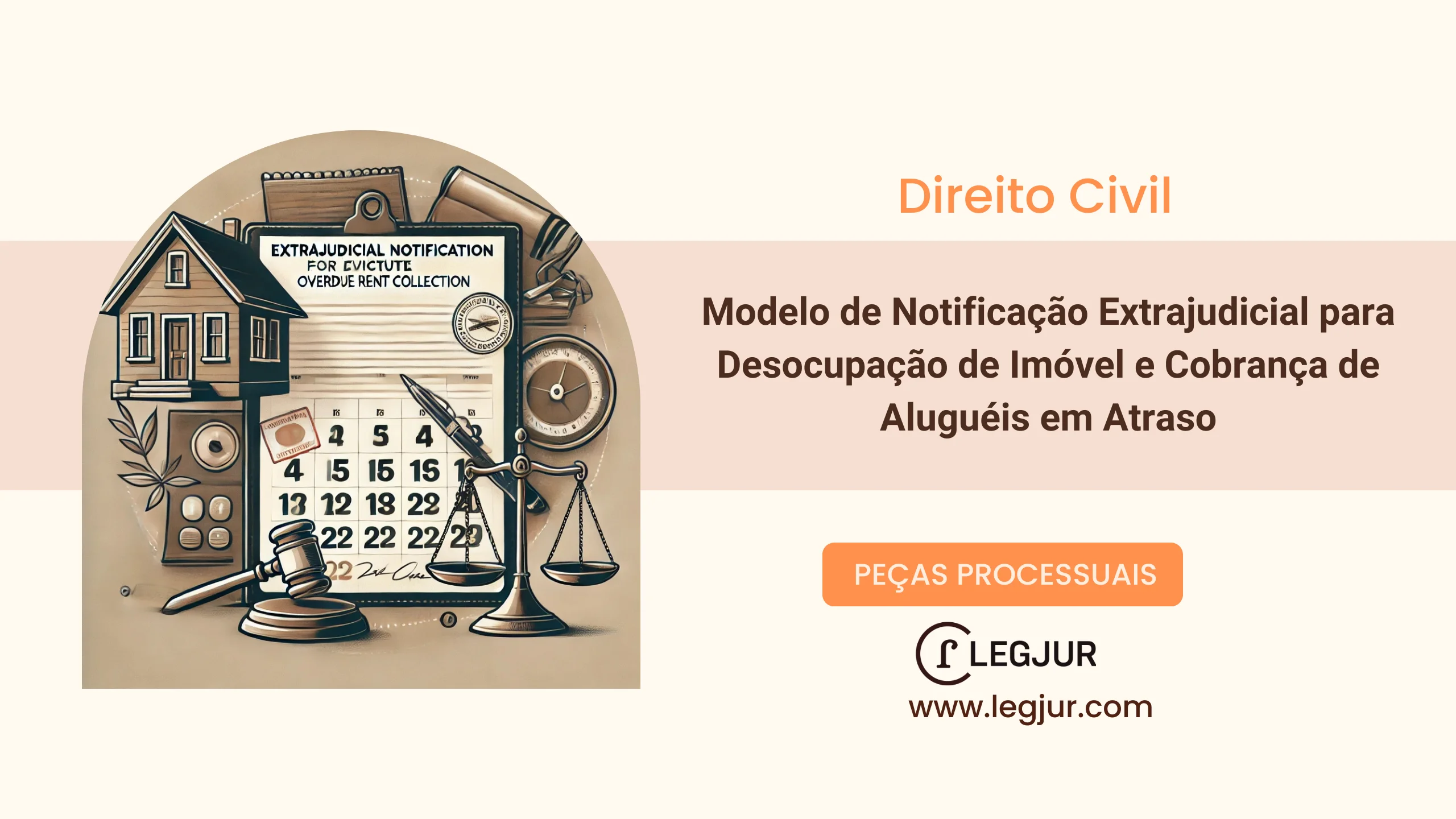 Modelo de Notificação Extrajudicial para Desocupação de Imóvel e Cobrança de Aluguéis em Atraso