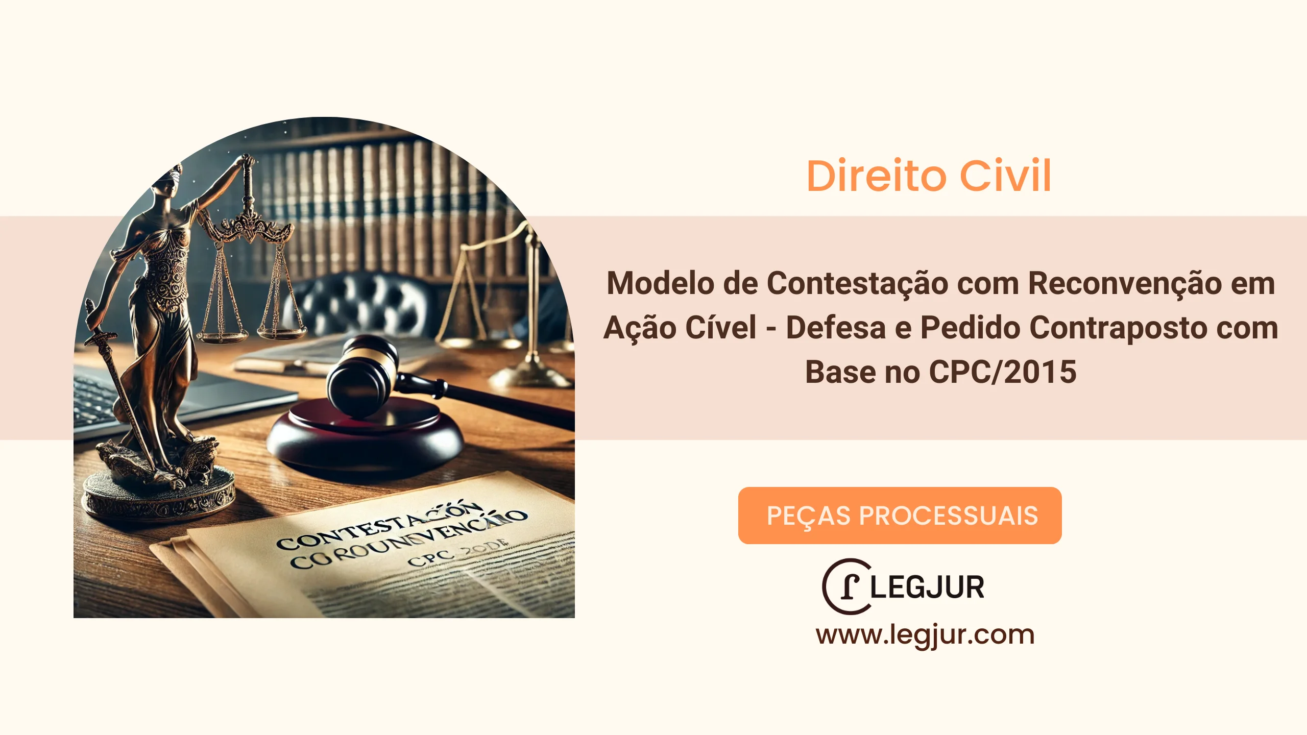 Modelo de Contestação com Reconvenção em Ação Cível - Defesa e Pedido Contraposto com Base no CPC/2015