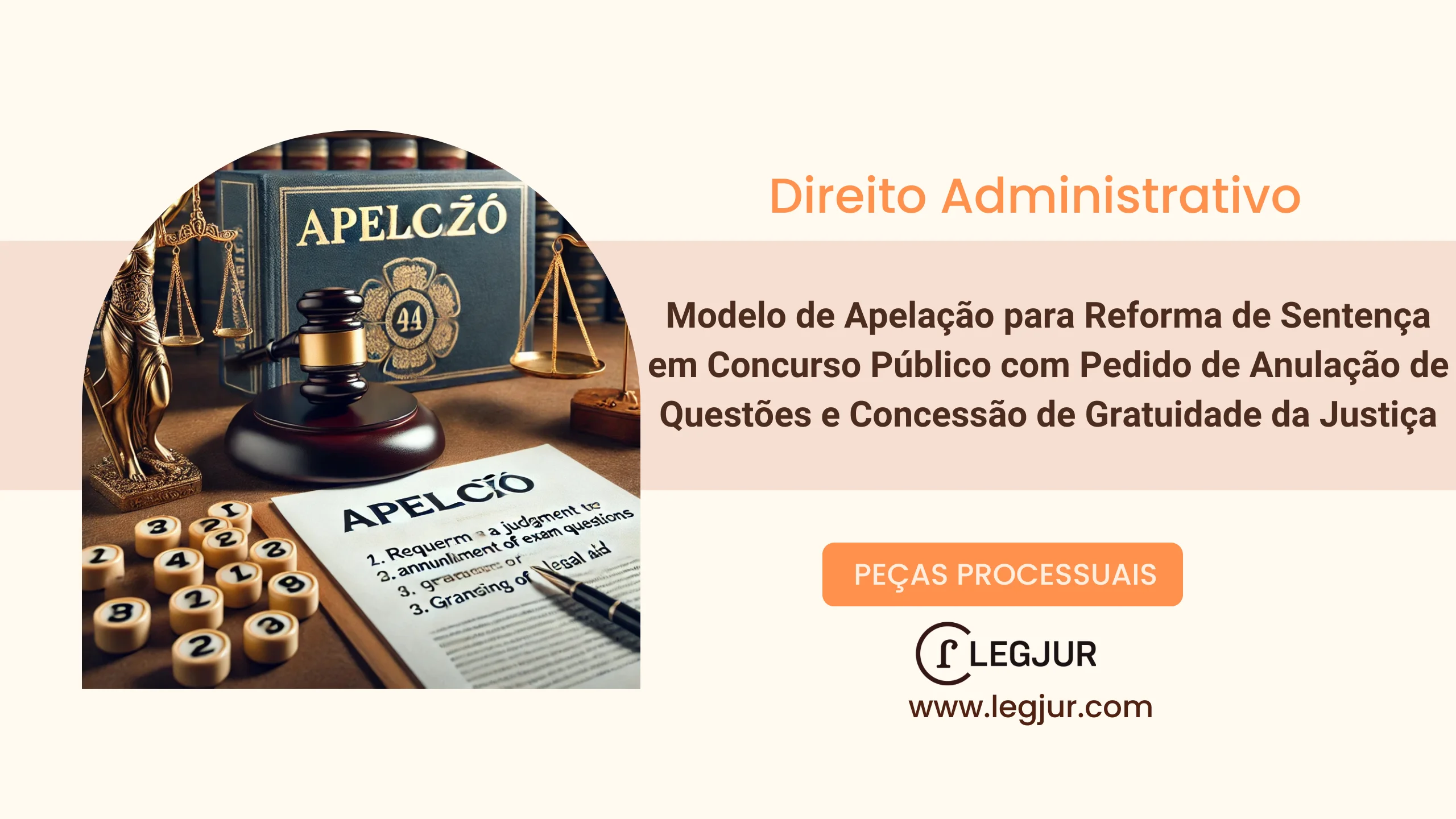 Modelo de Apelação para Reforma de Sentença em Concurso Público com Pedido de Anulação de Questões e Concessão de Gratuidade da Justiça