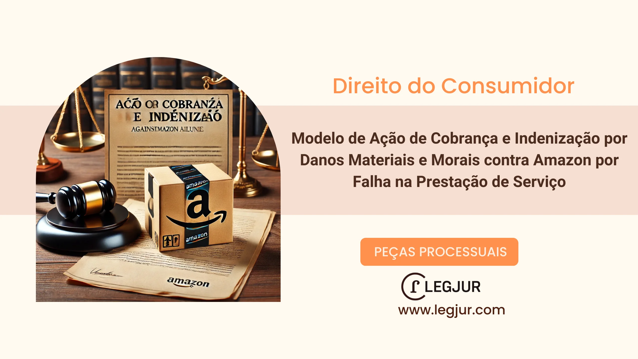 Modelo de Ação de Cobrança e Indenização por Danos Materiais e Morais contra Amazon por Falha na Prestação de Serviço