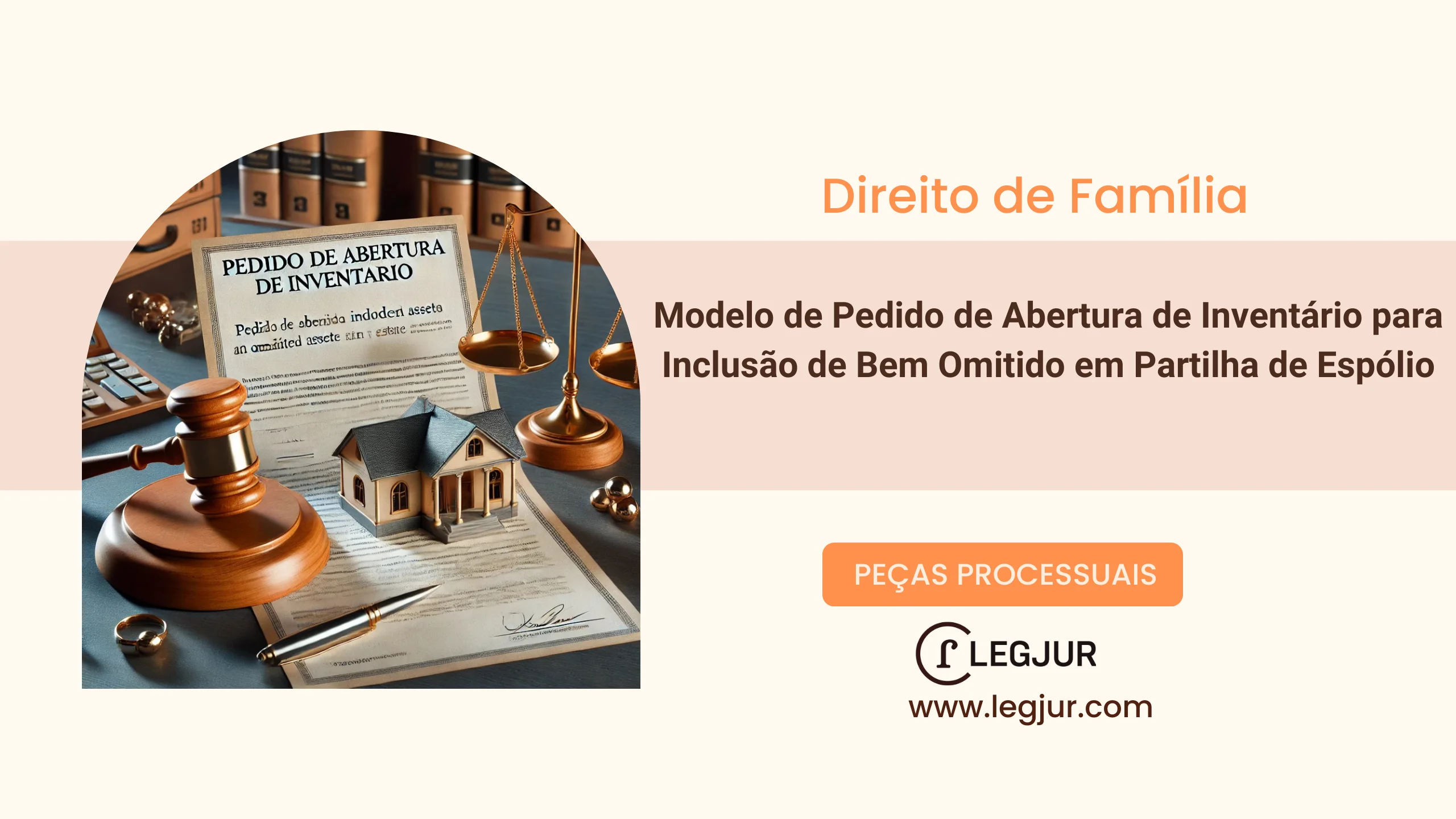 Modelo de Pedido de Abertura de Inventário para Inclusão de Bem Omitido em Partilha de Espólio