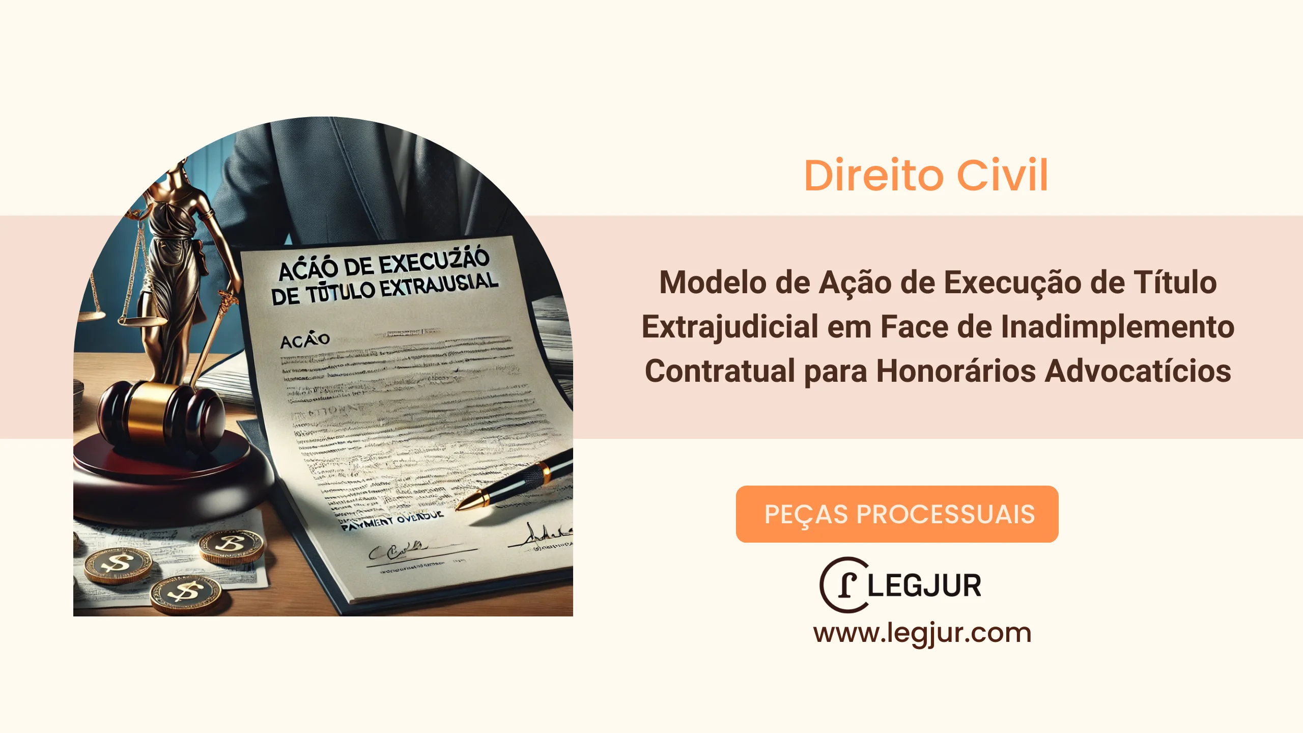 Modelo de Ação de Execução de Título Extrajudicial em Face de Inadimplemento Contratual para Honorários Advocatícios