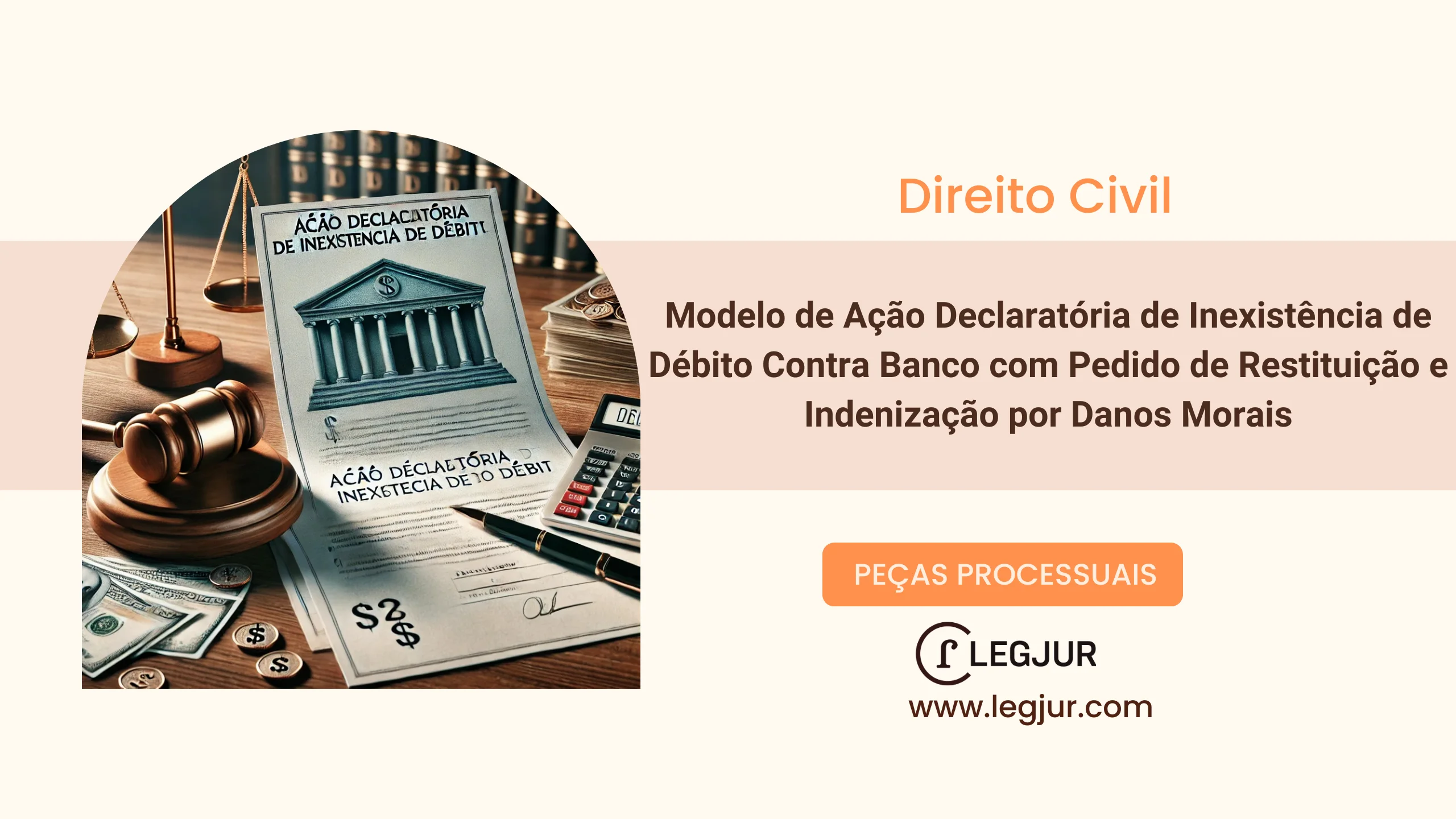 Modelo de Ação Declaratória de Inexistência de Débito Contra Banco com Pedido de Restituição e Indenização por Danos Morais