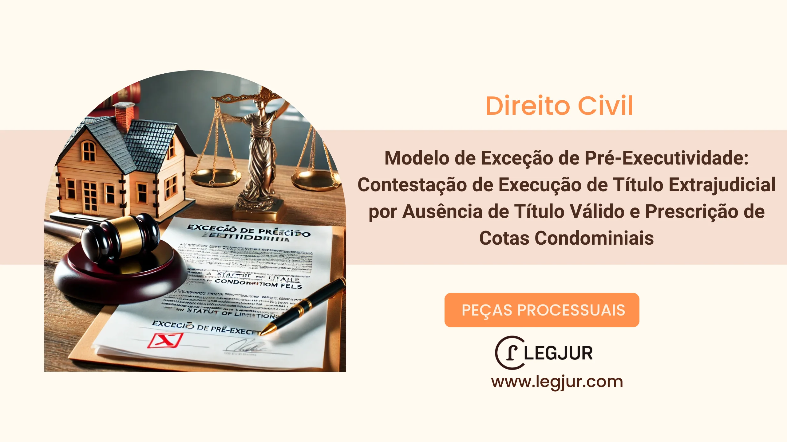 Modelo de Exceção de Pré-Executividade: Contestação de Execução de Título Extrajudicial por Ausência de Título Válido e Prescrição de Cotas Condominiais