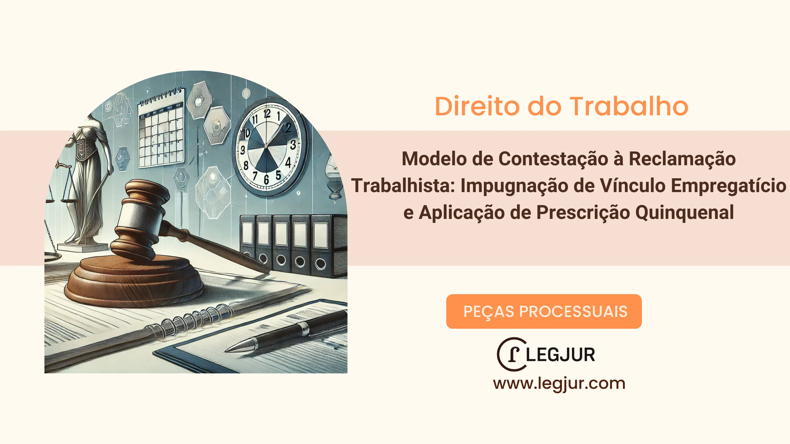 Modelo de Contestação à Reclamação Trabalhista: Impugnação de Vínculo Empregatício e Aplicação de Prescrição Quinquenal