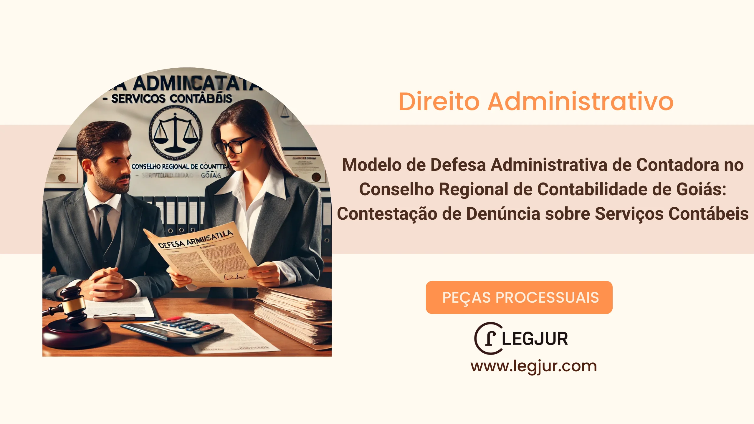 Modelo de Defesa Administrativa de Contadora no Conselho Regional de Contabilidade de Goiás: Contestação de Denúncia sobre Serviços Contábeis