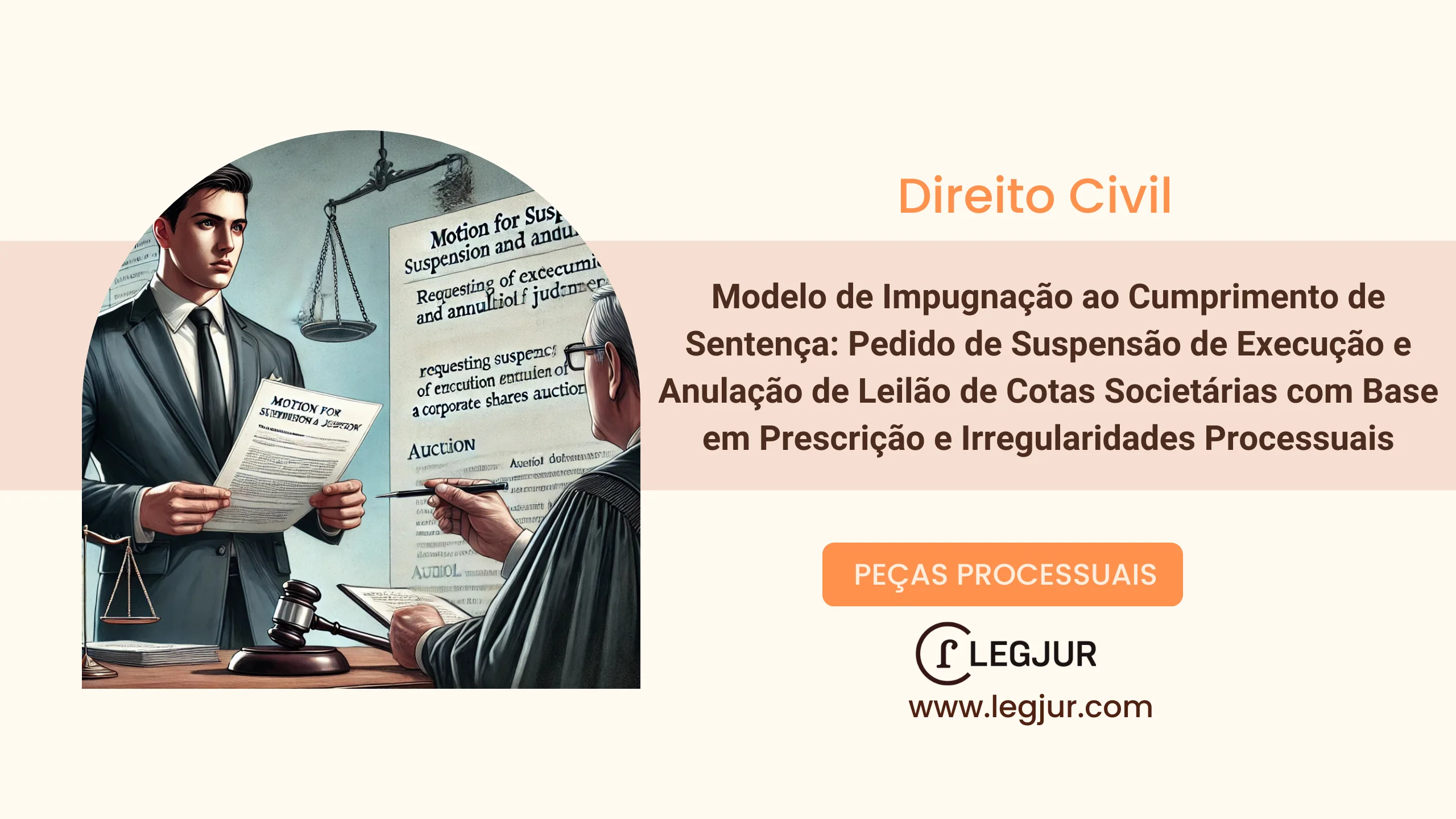 Modelo de Impugnação ao Cumprimento de Sentença: Pedido de Suspensão de Execução e Anulação de Leilão de Cotas Societárias com Base em Prescrição e Irregularidades Processuais