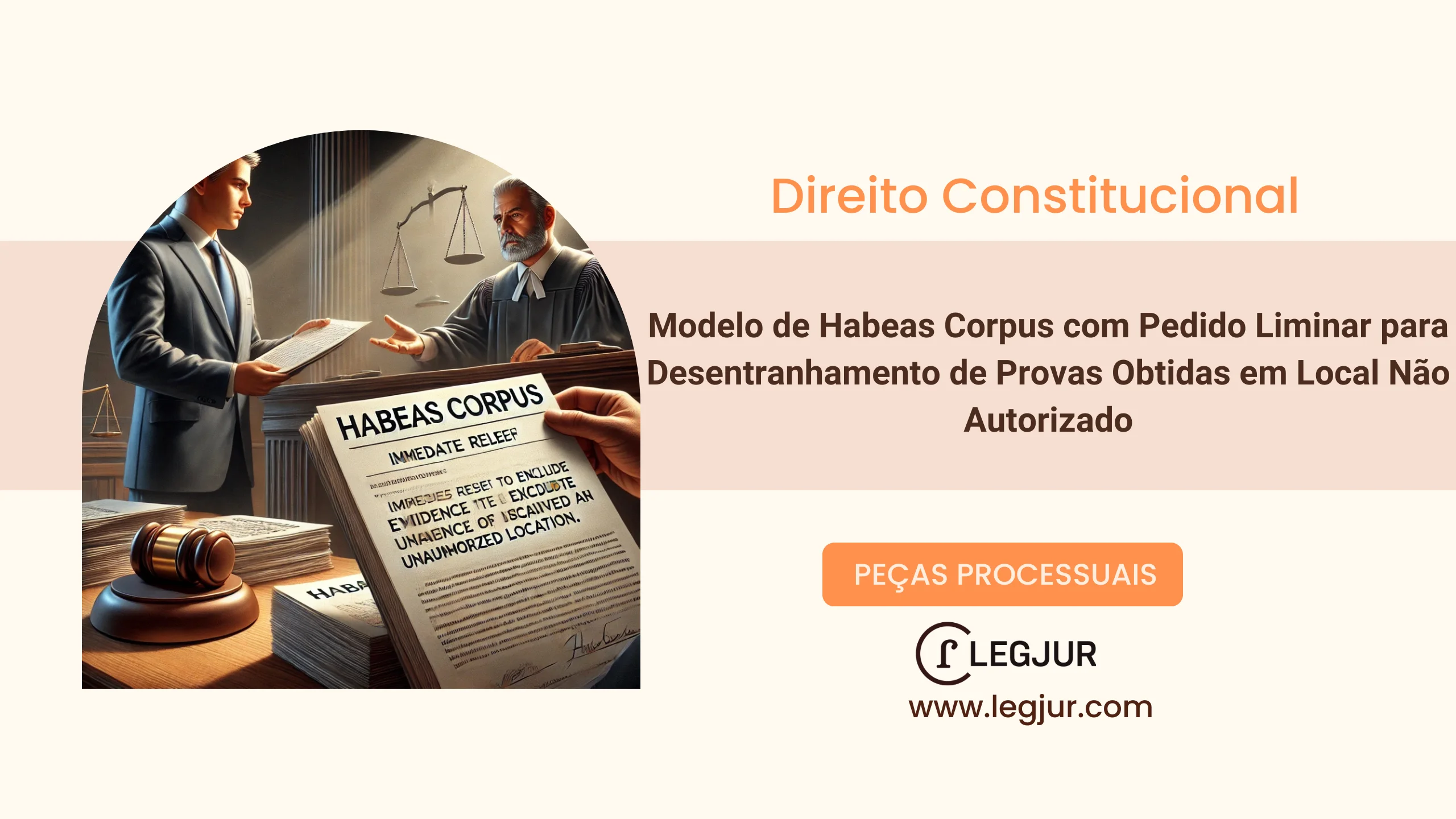 Modelo de Habeas Corpus com Pedido Liminar para Desentranhamento de Provas Obtidas em Local Não Autorizado