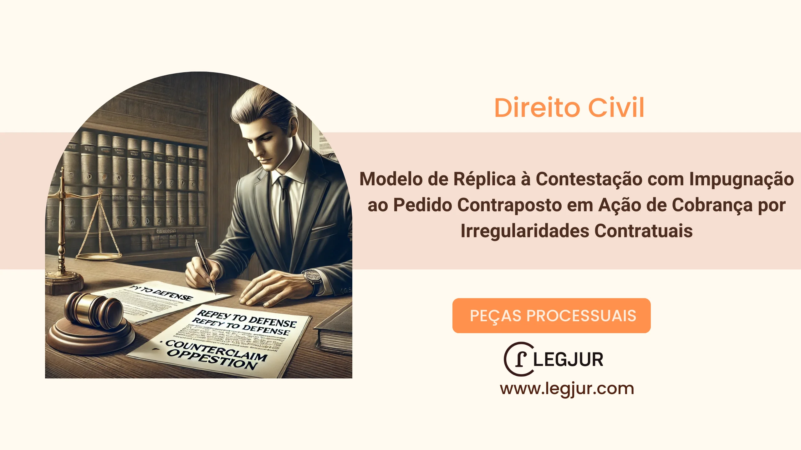 Modelo de Réplica à Contestação com Impugnação ao Pedido Contraposto em Ação de Cobrança por Irregularidades Contratuais