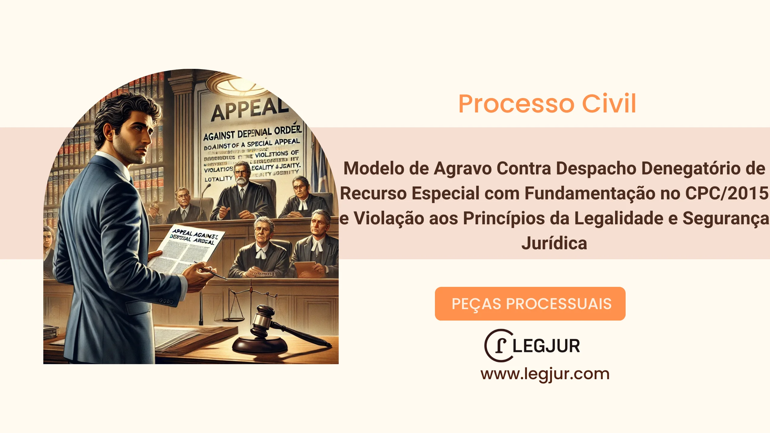 Modelo de Agravo Contra Despacho Denegatório de Recurso Especial com Fundamentação no CPC/2015 e Violação aos Princípios da Legalidade e Segurança Jurídica