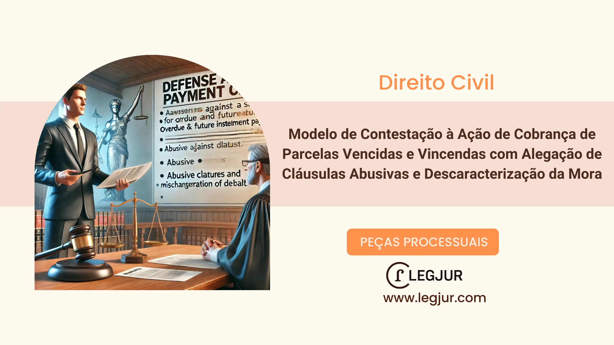 Modelo de Contestação à Ação de Cobrança de Parcelas Vencidas e Vincendas com Alegação de Cláusulas Abusivas e Descaracterização da Mora