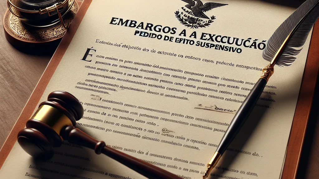 Modelo de Embargos à Execução com Pedido de Efeito Suspensivo - Contestação de Título Executivo Extrajudicial com Base no CPC/2015 e CCB/2002