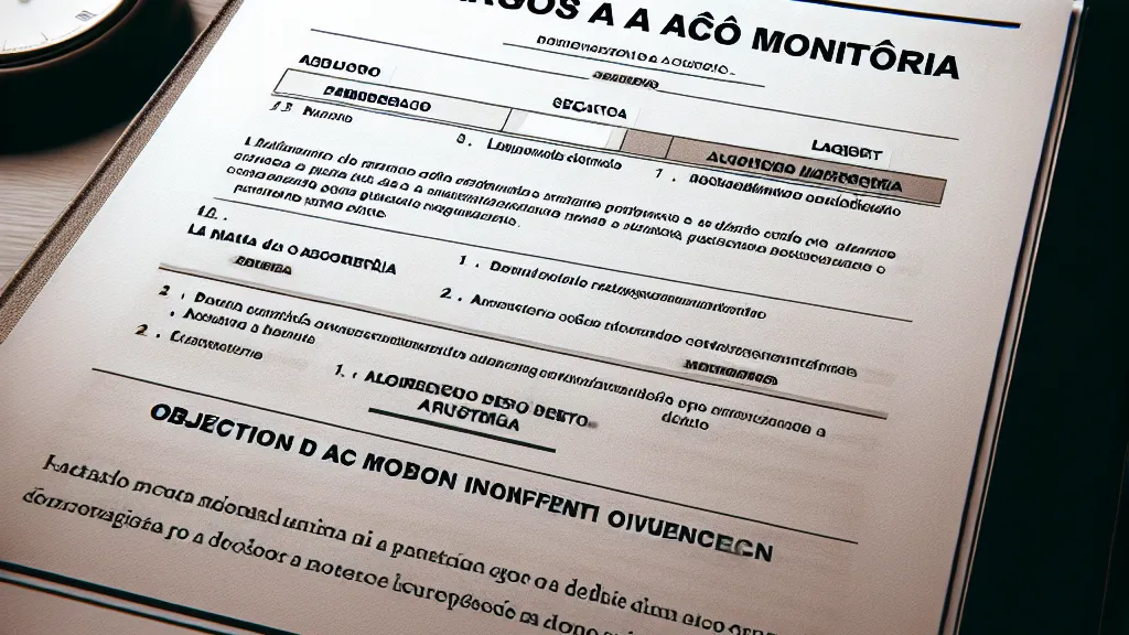 Modelo de Embargos à Ação Monitória: Contestação de Dívida com Base na Insuficiência de Provas