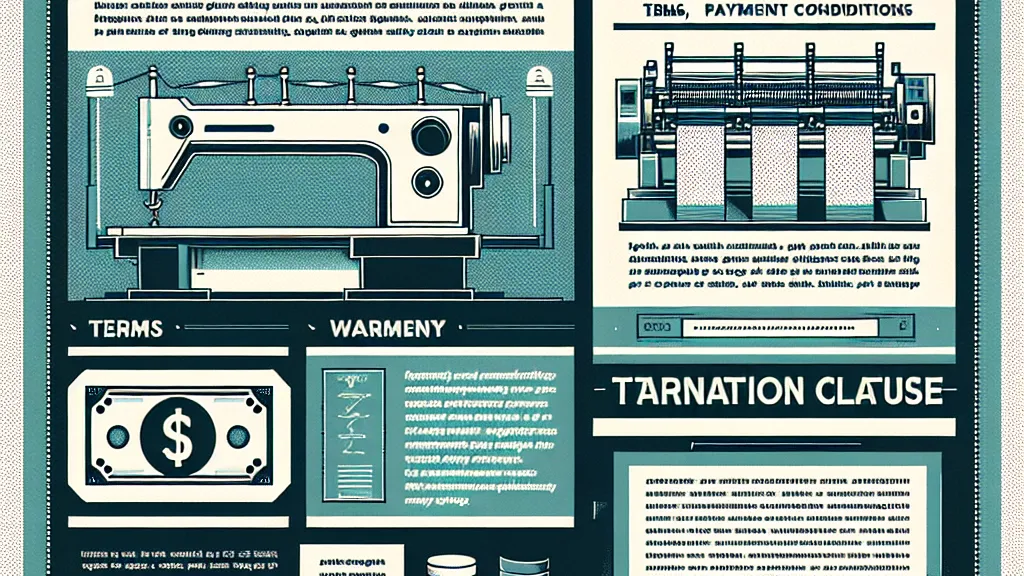 Modelo de Contrato de Compra e Venda de Maquinário Têxtil: Termos, Condições de Pagamento, Garantia e Rescisão